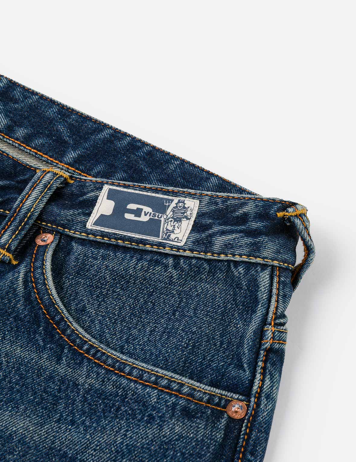 Distressed Seagull Print Regular Fit Denim Jeans