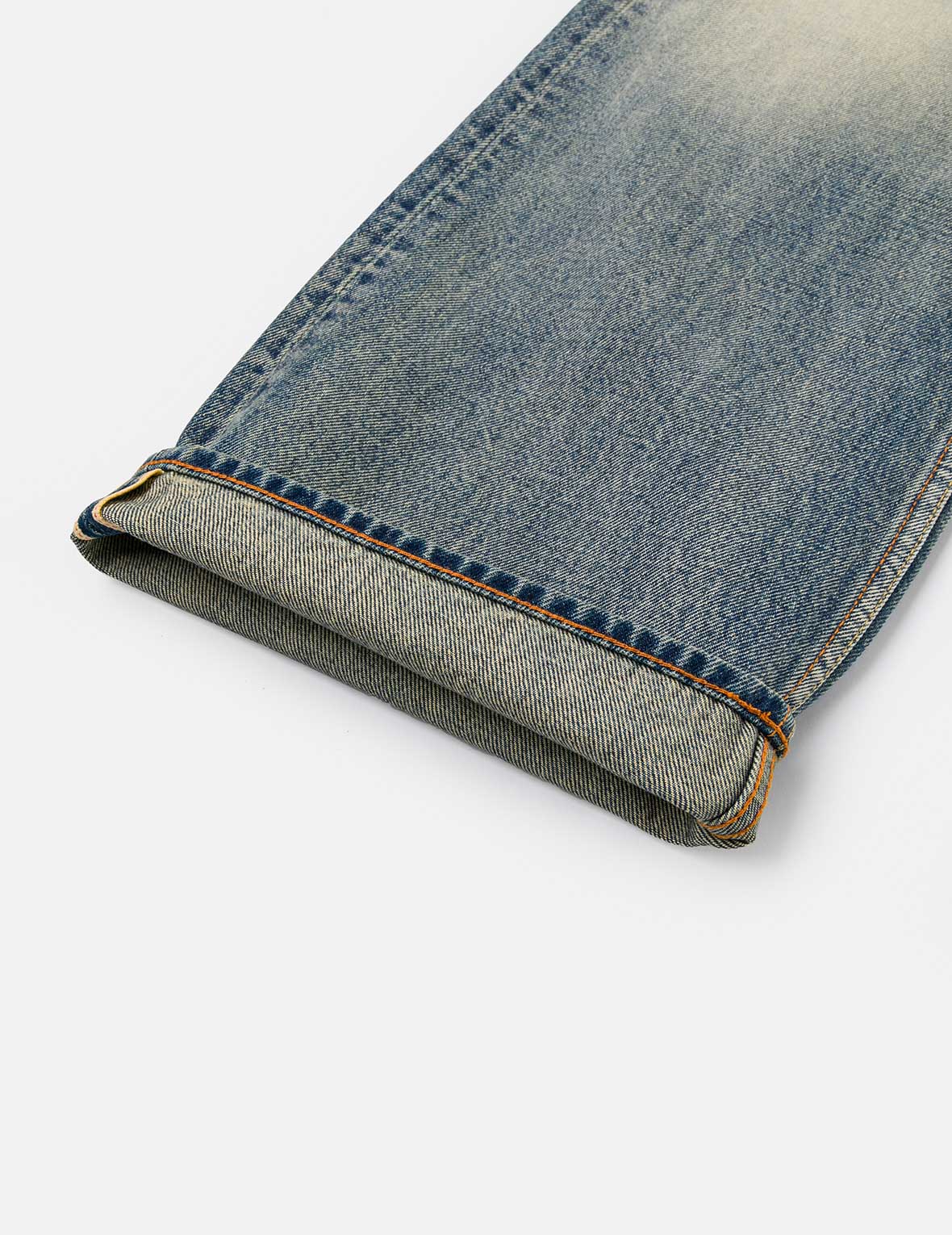 Distressed Seagull Print Regular Fit Denim Jeans