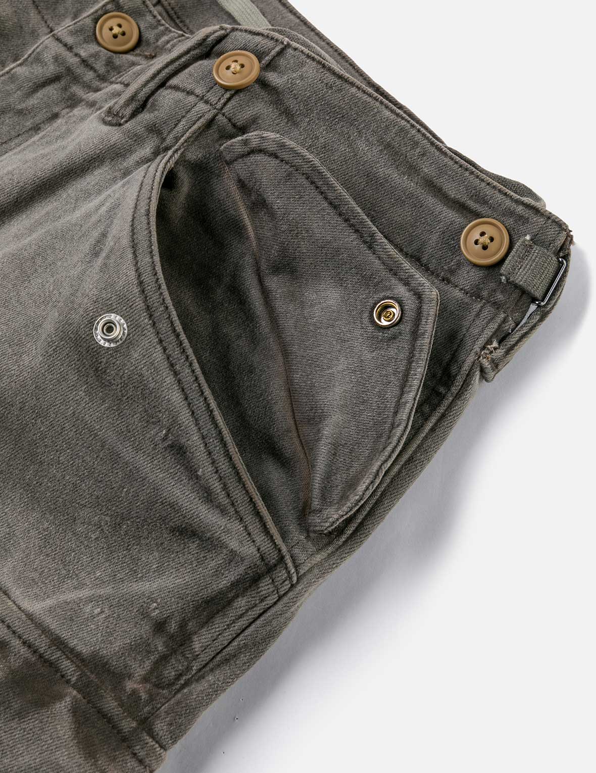 Washed Daicock Embroidery Wide-leg Cargo Jeans