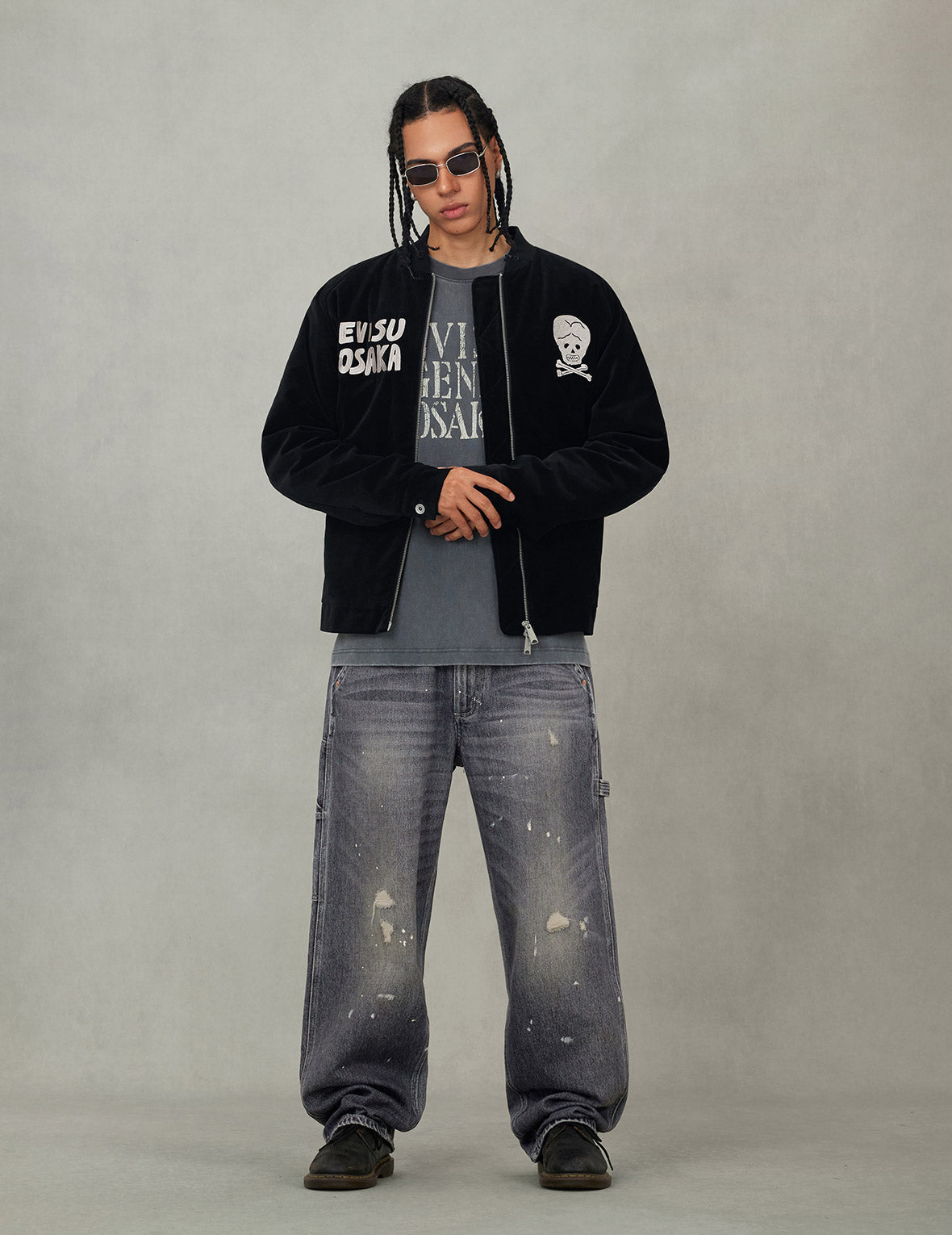 復古絲絨常規版型夾棉橫須賀外套