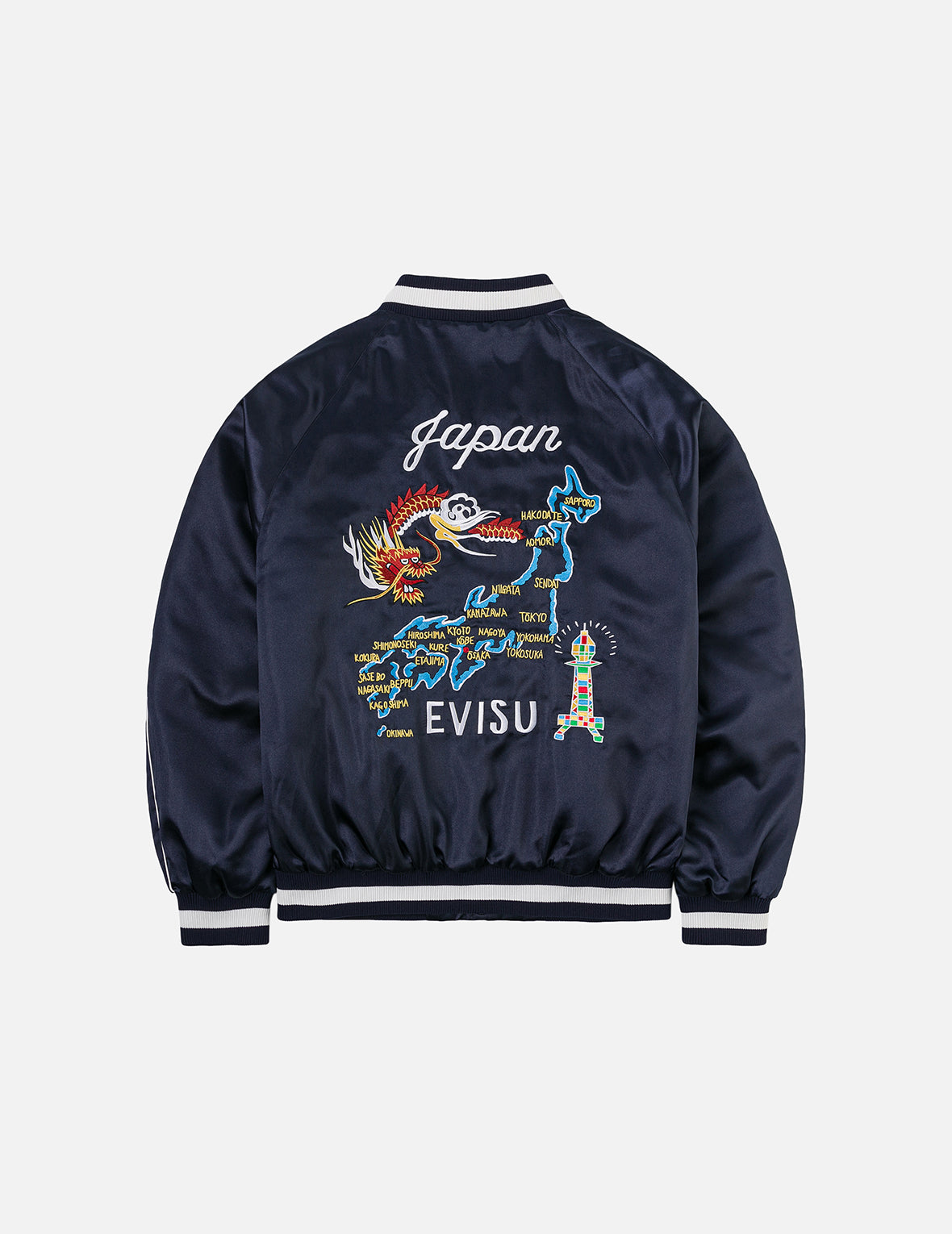 EVISU 檔案刺繡常規版型夾棉橫須賀外套