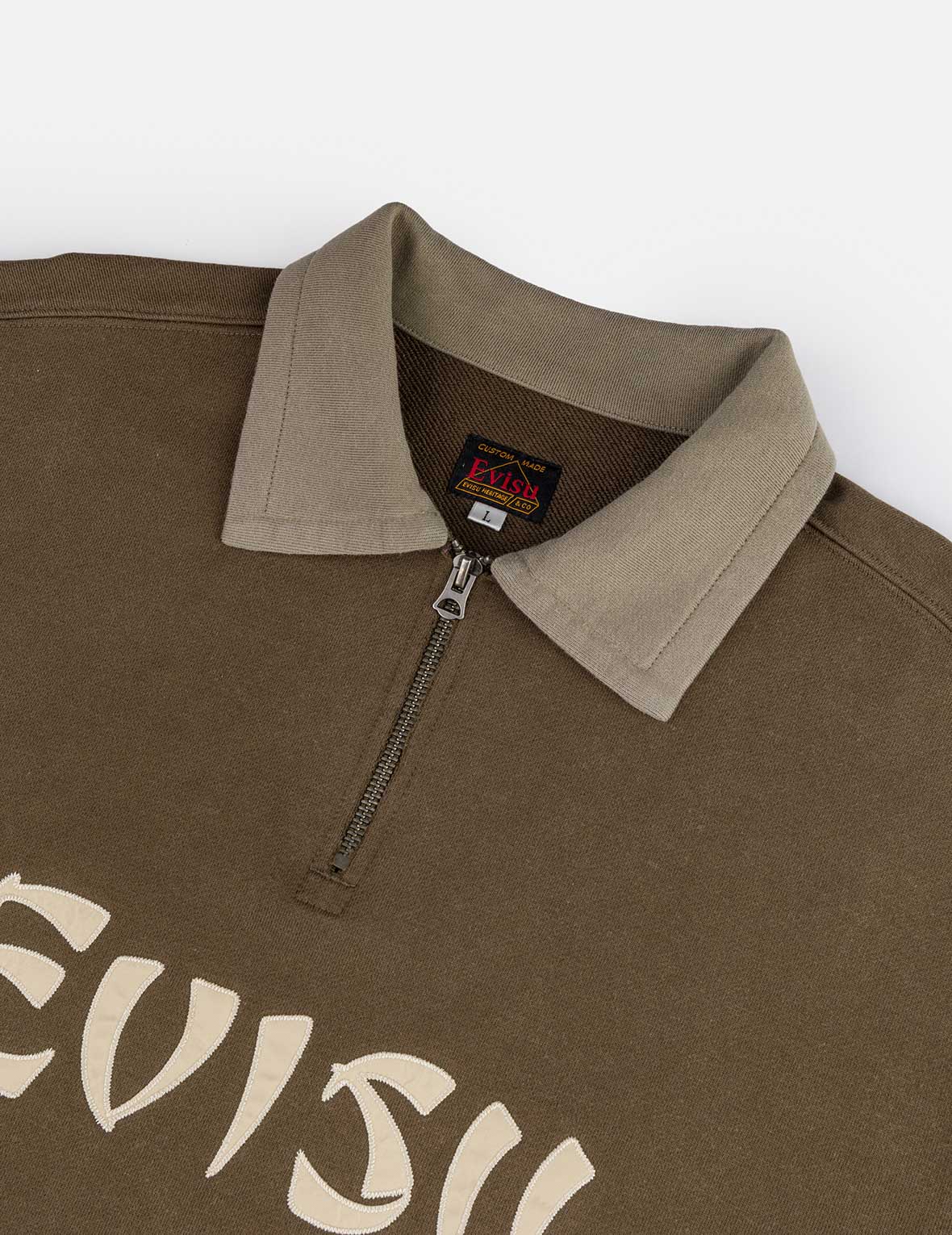 商標貼布常規版型半拉鍊拼色衛衣