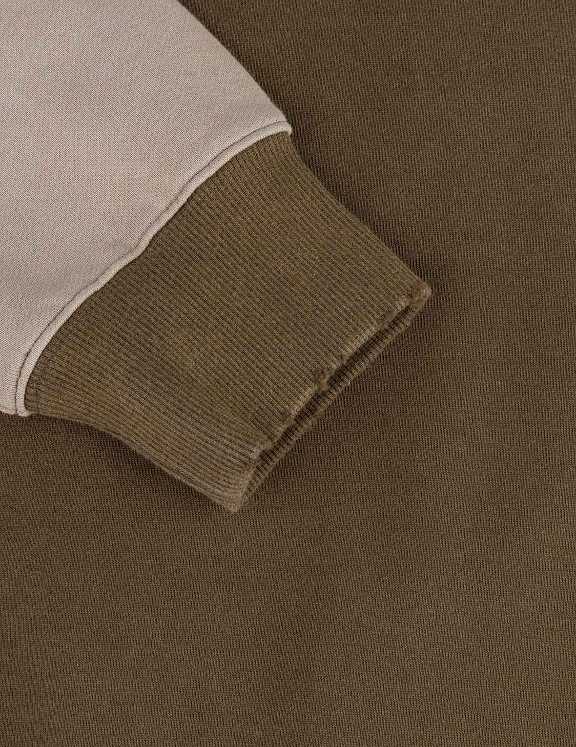 商標貼布常規版型半拉鍊拼色衛衣