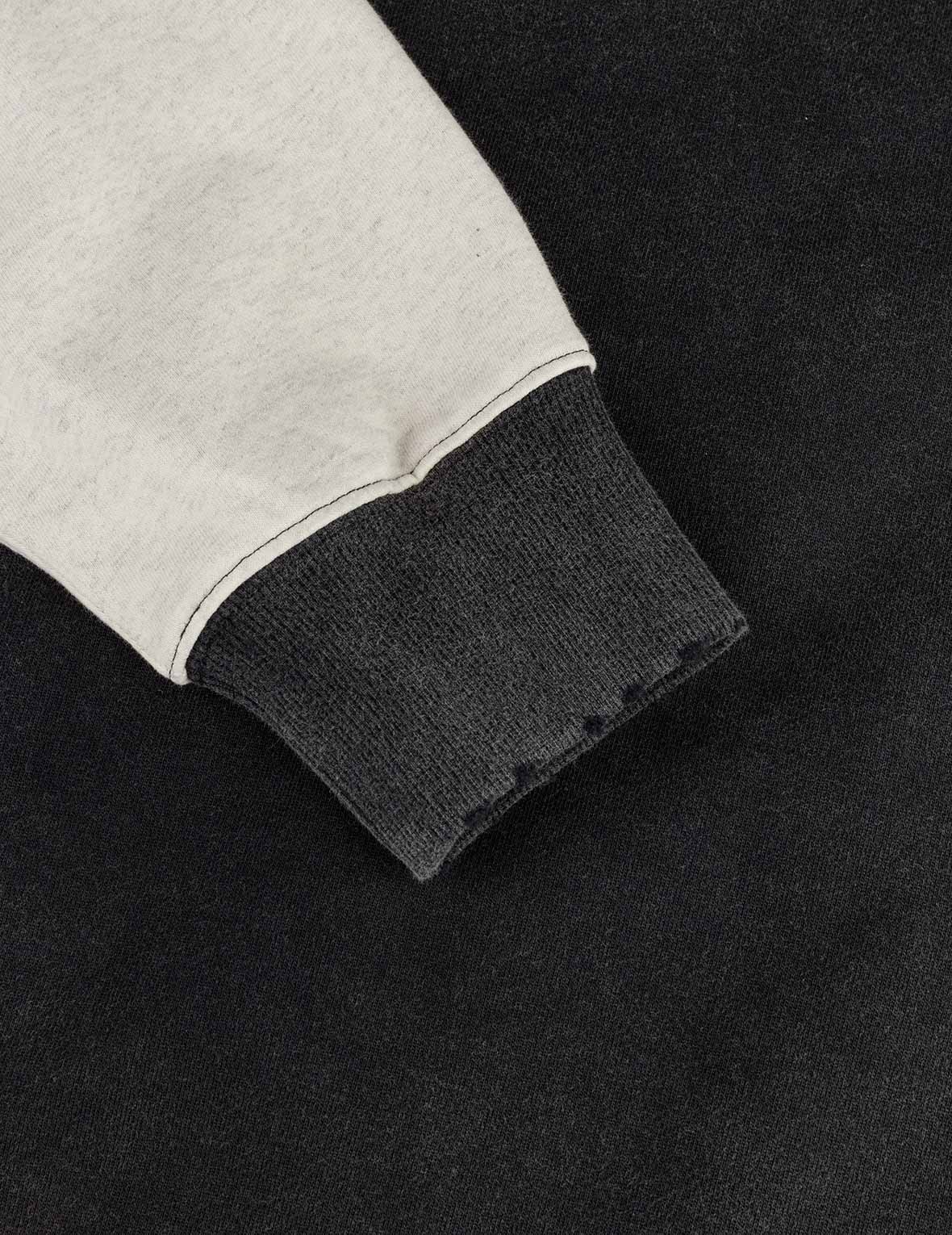 商標貼布常規版型半拉鍊拼色衛衣