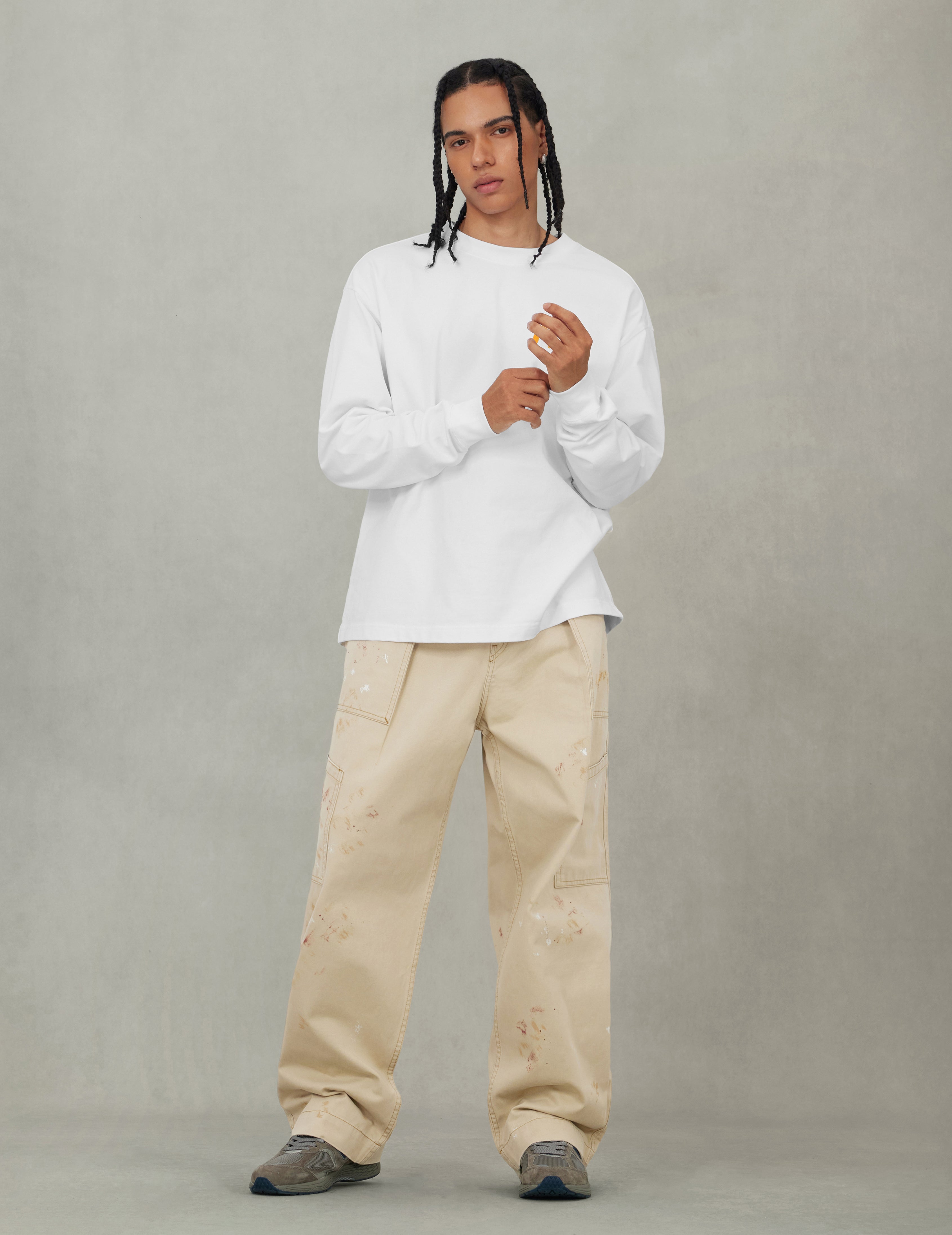 Seagull and Rubber Legs Print Relax Fit Long-sleeve T-shirt