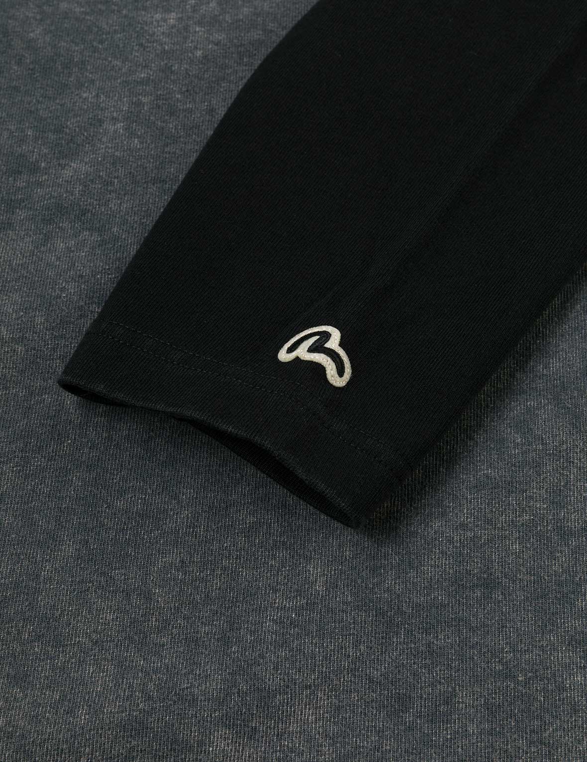 復古越野摩托車印花寬版休閒長袖T恤