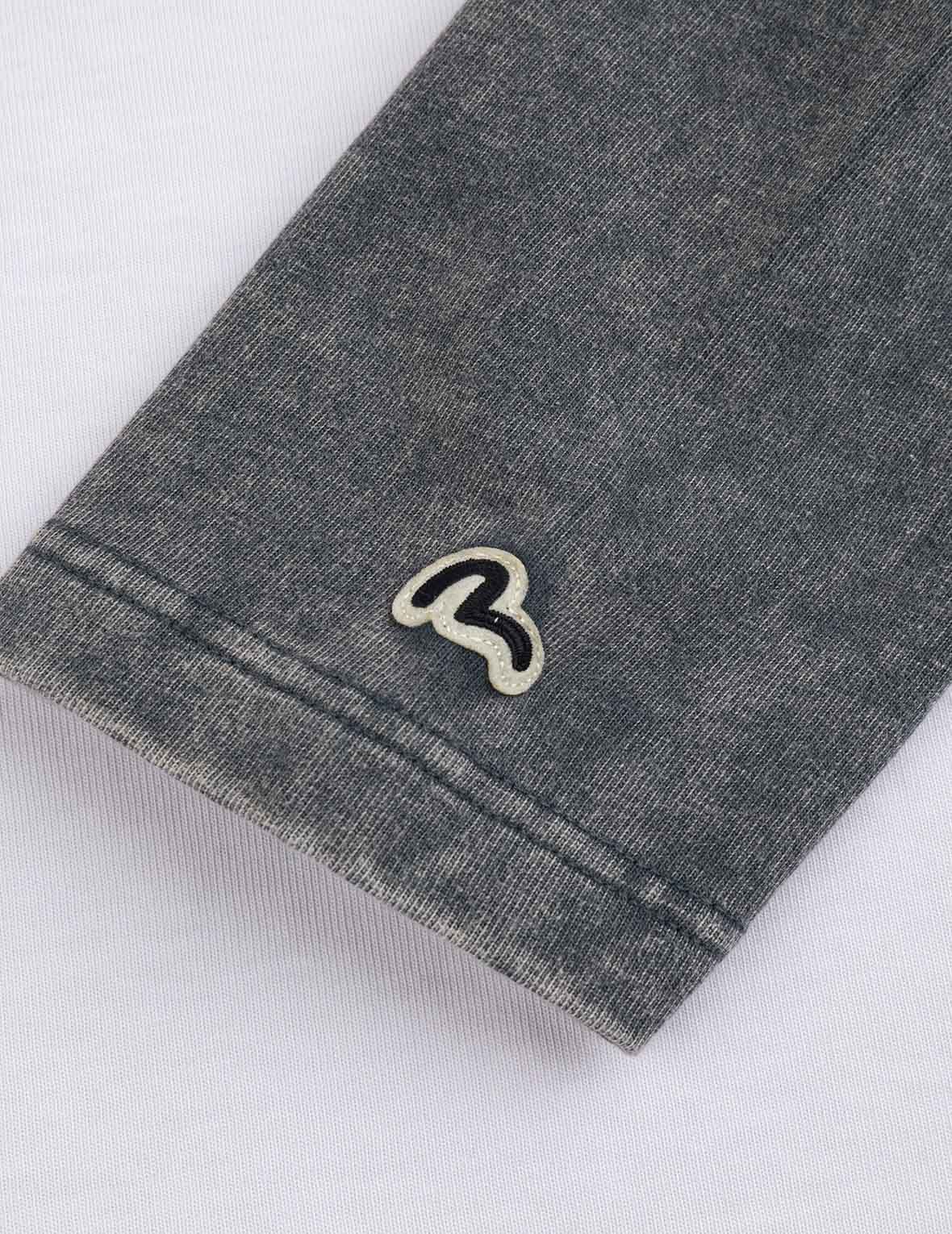 復古越野摩托車印花寬版休閒長袖T恤