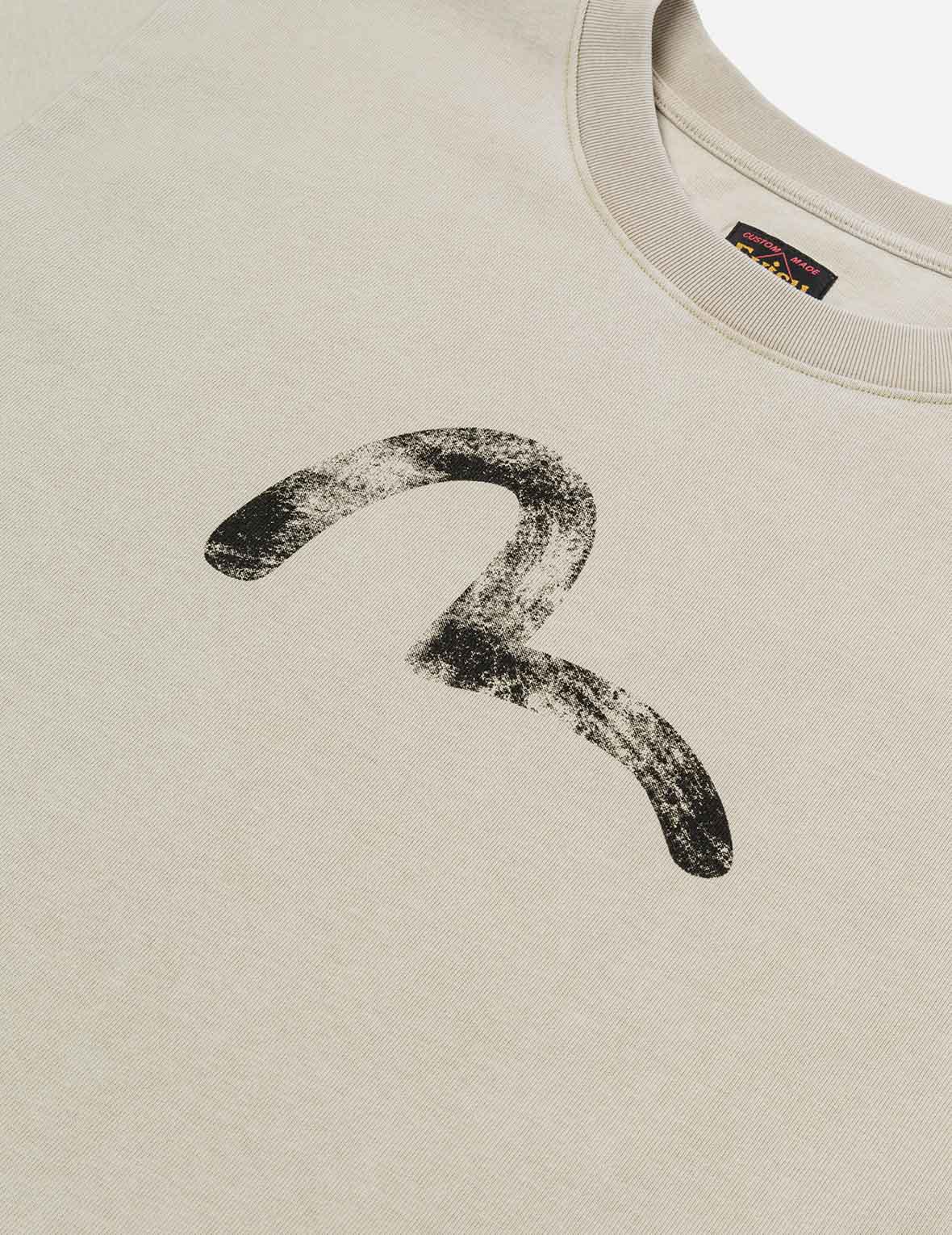 Hand-Drawn Seagull Print Relax Fit T-Shirt