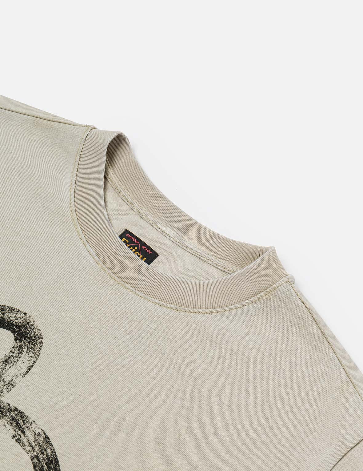 Hand-Drawn Seagull Print Relax Fit T-Shirt