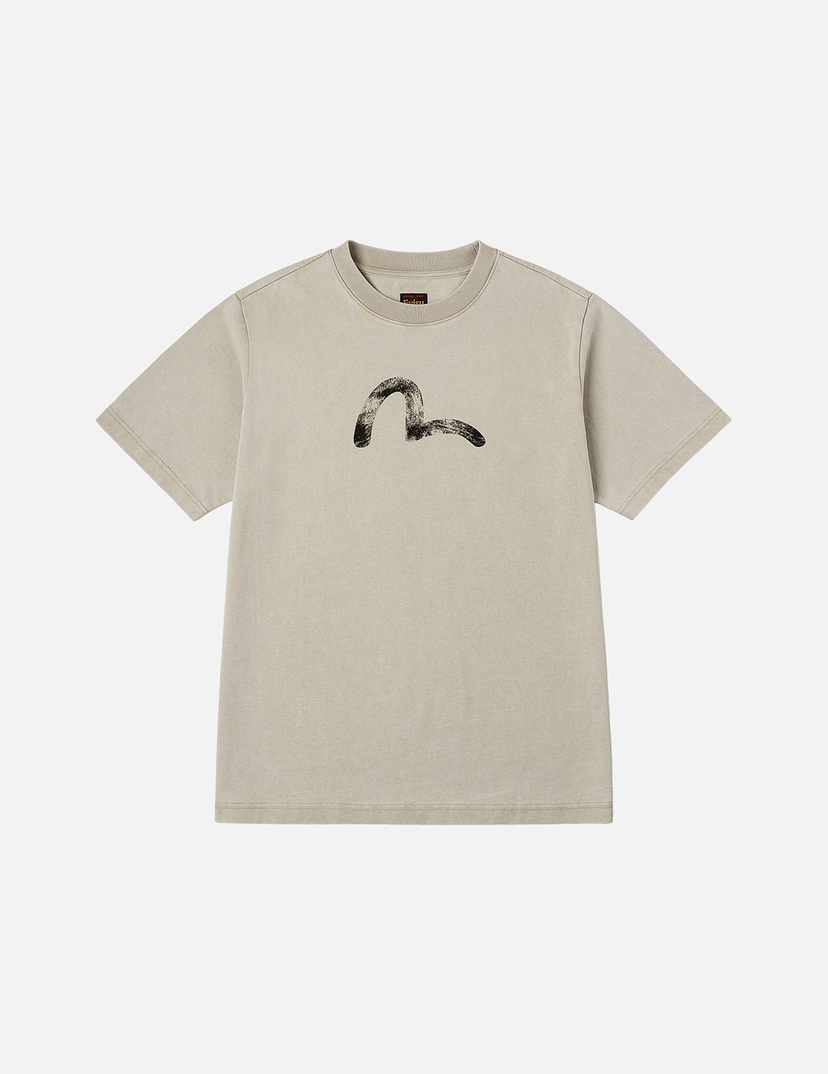 Hand-Drawn Seagull Print Relax Fit T-Shirt