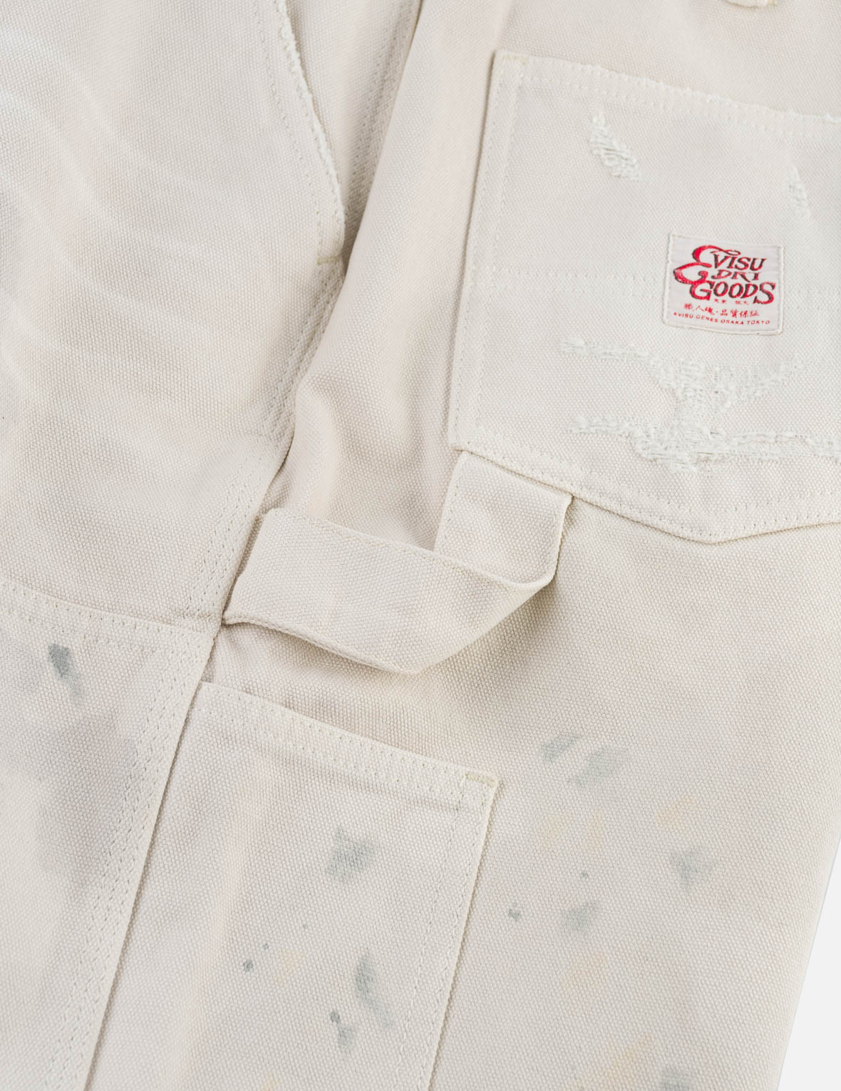 復古水洗雙膝工裝長褲