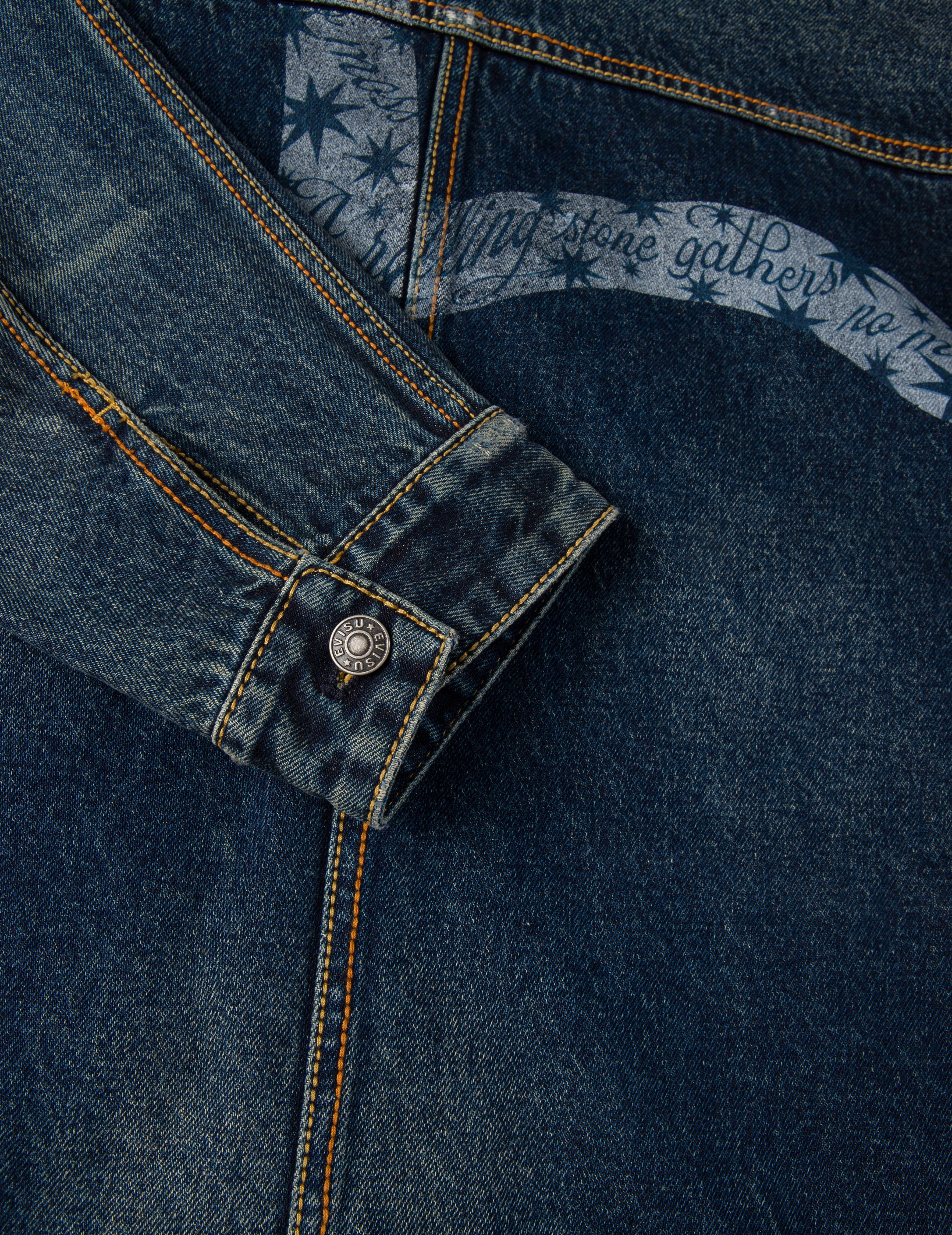 EVISU X GDC 洗水寬版休閒牛仔外套