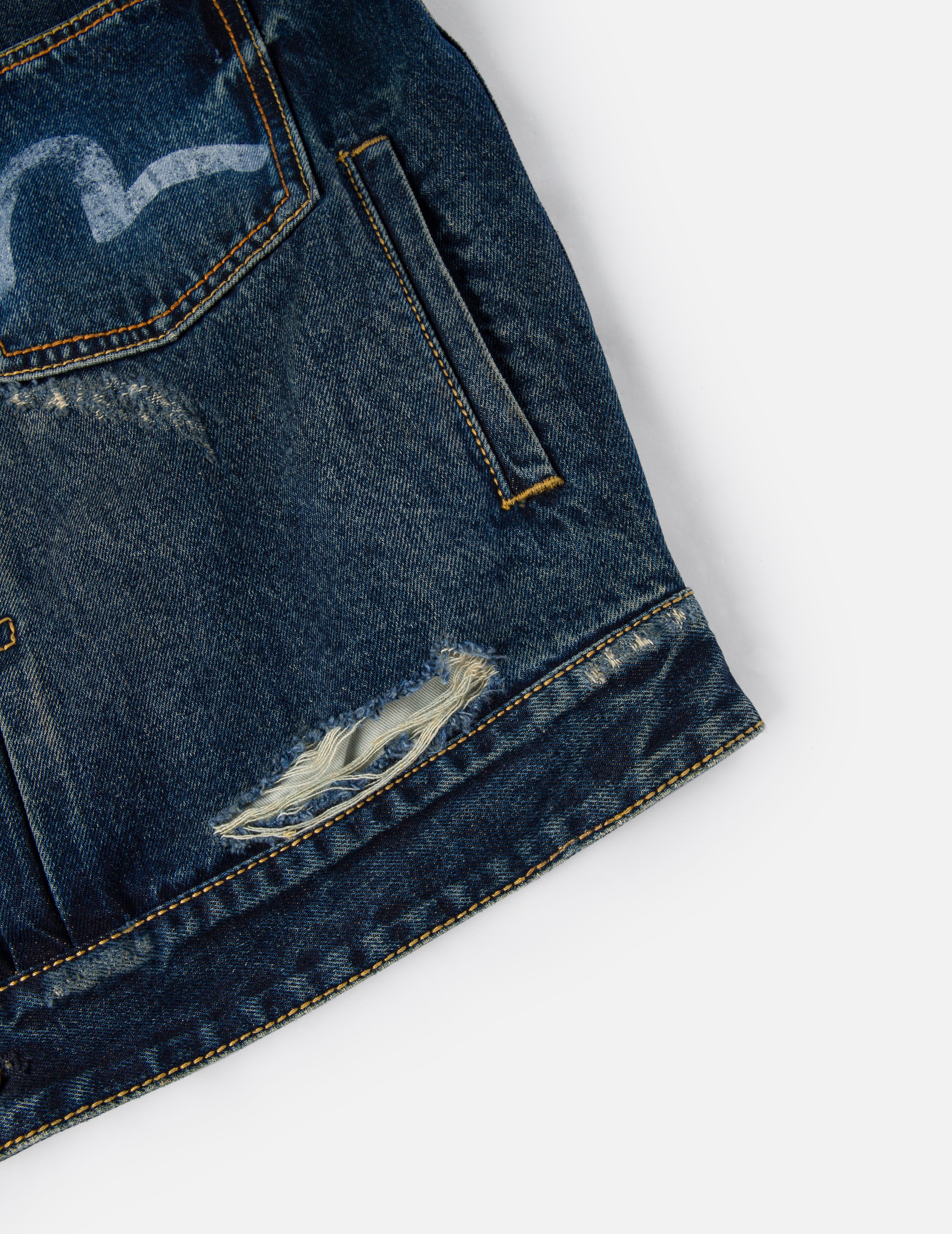 EVISU X GDC 洗水寬版休閒牛仔外套