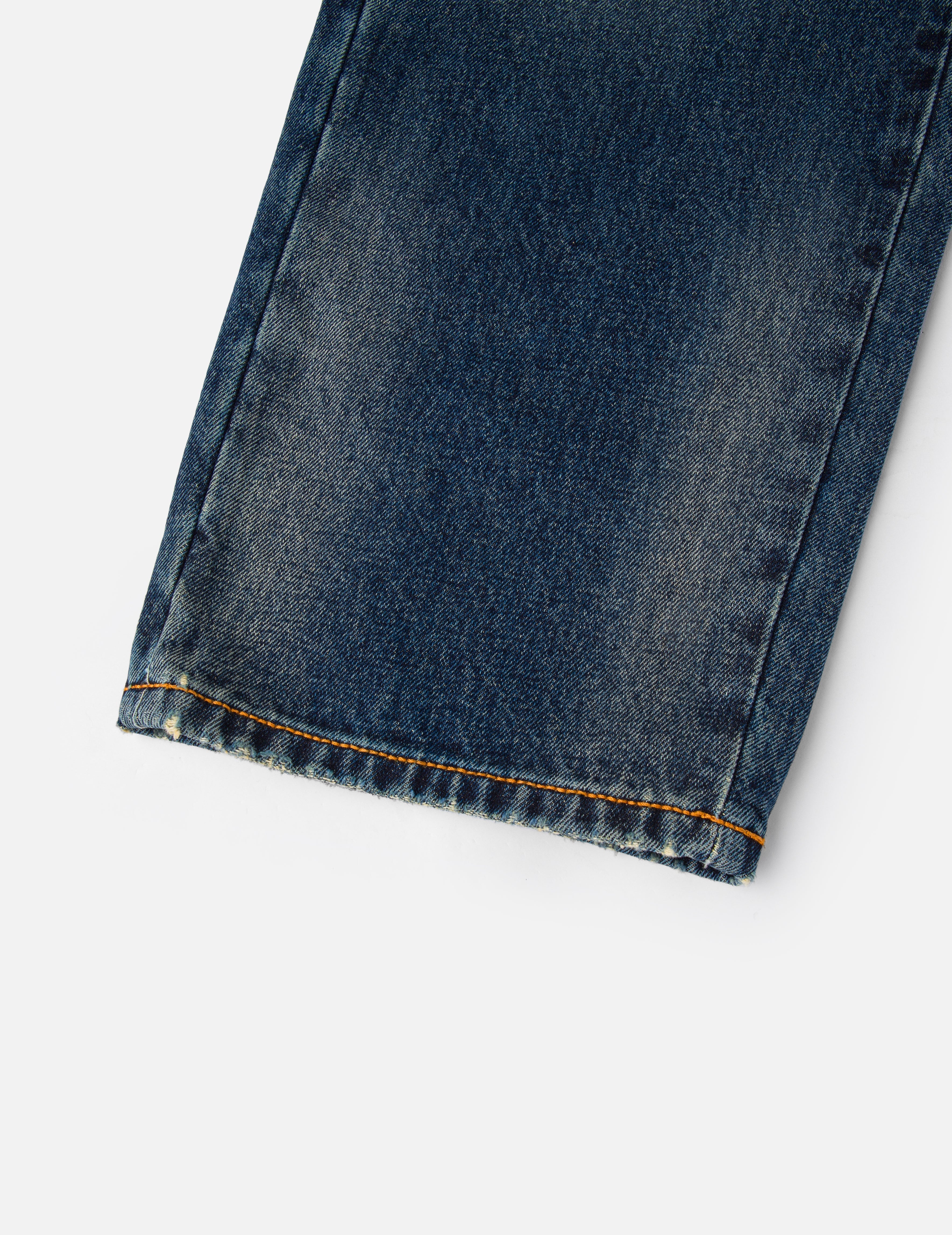 EVISU X GDC 大M印花寬版休閒牛仔褲