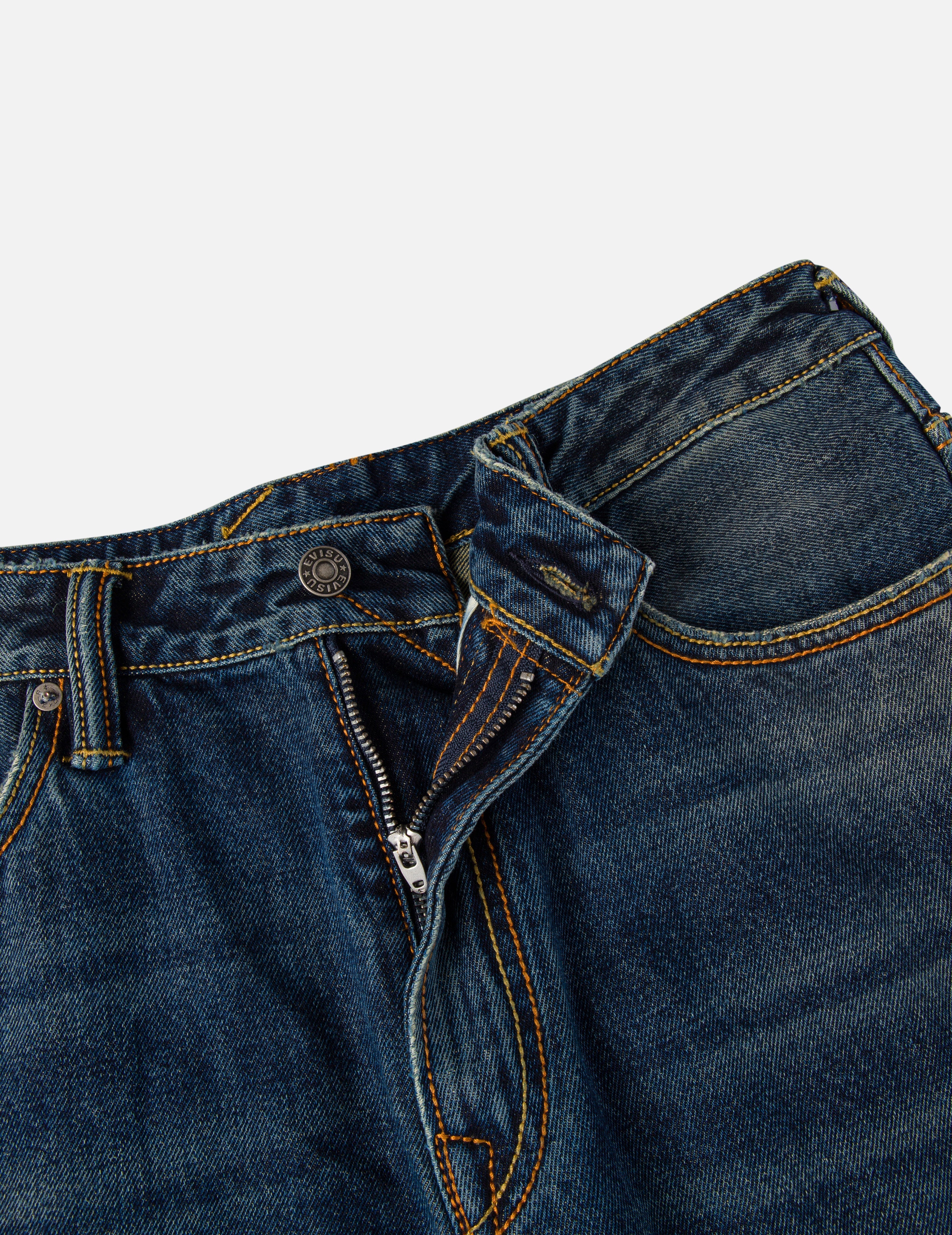 EVISU X GDC 大M印花寬版休閒牛仔褲