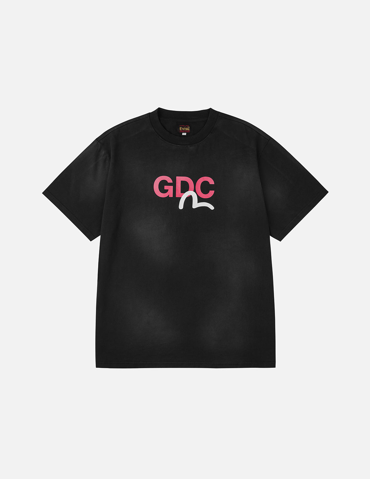 EVISU X GDC 髒洗寬版休閒T恤