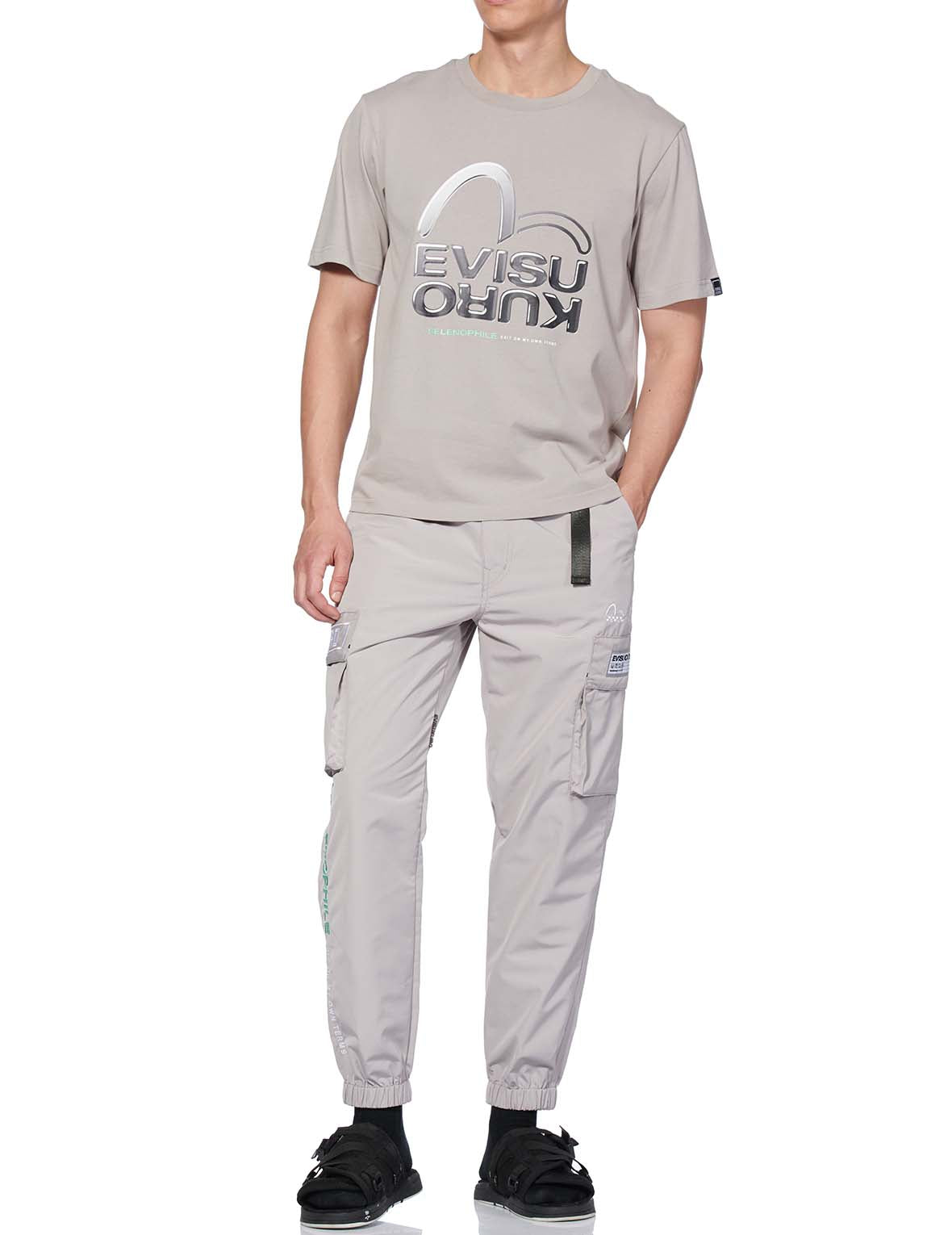 人字紋腰帶工裝束腳褲