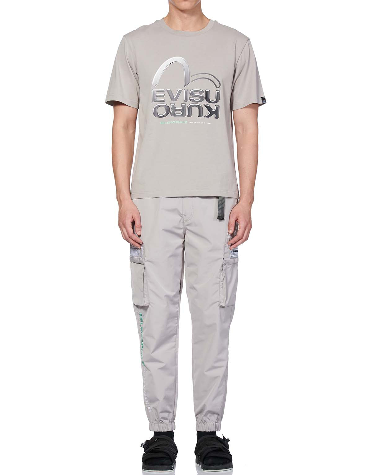 人字紋腰帶工裝束腳褲