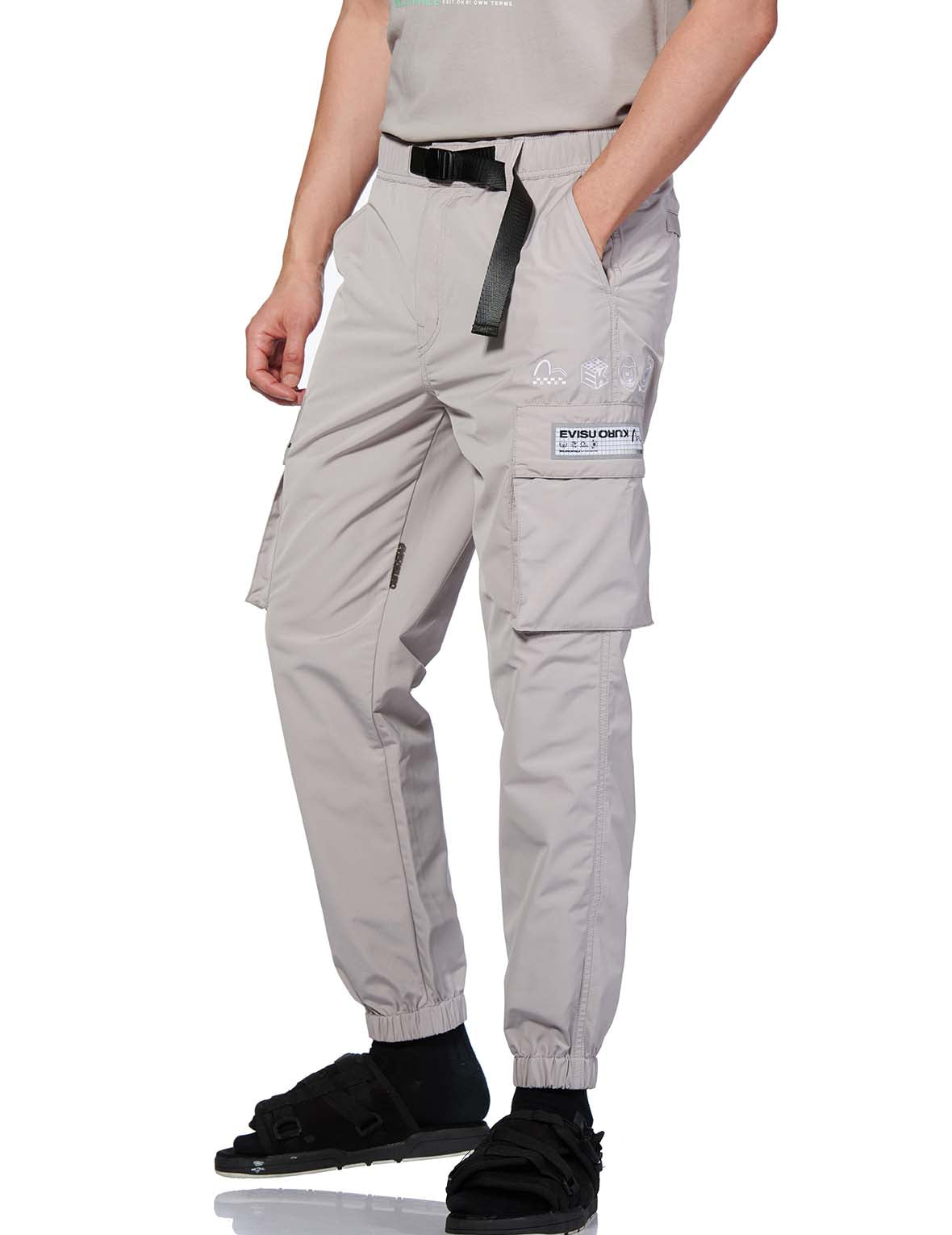 人字紋腰帶工裝束腳褲