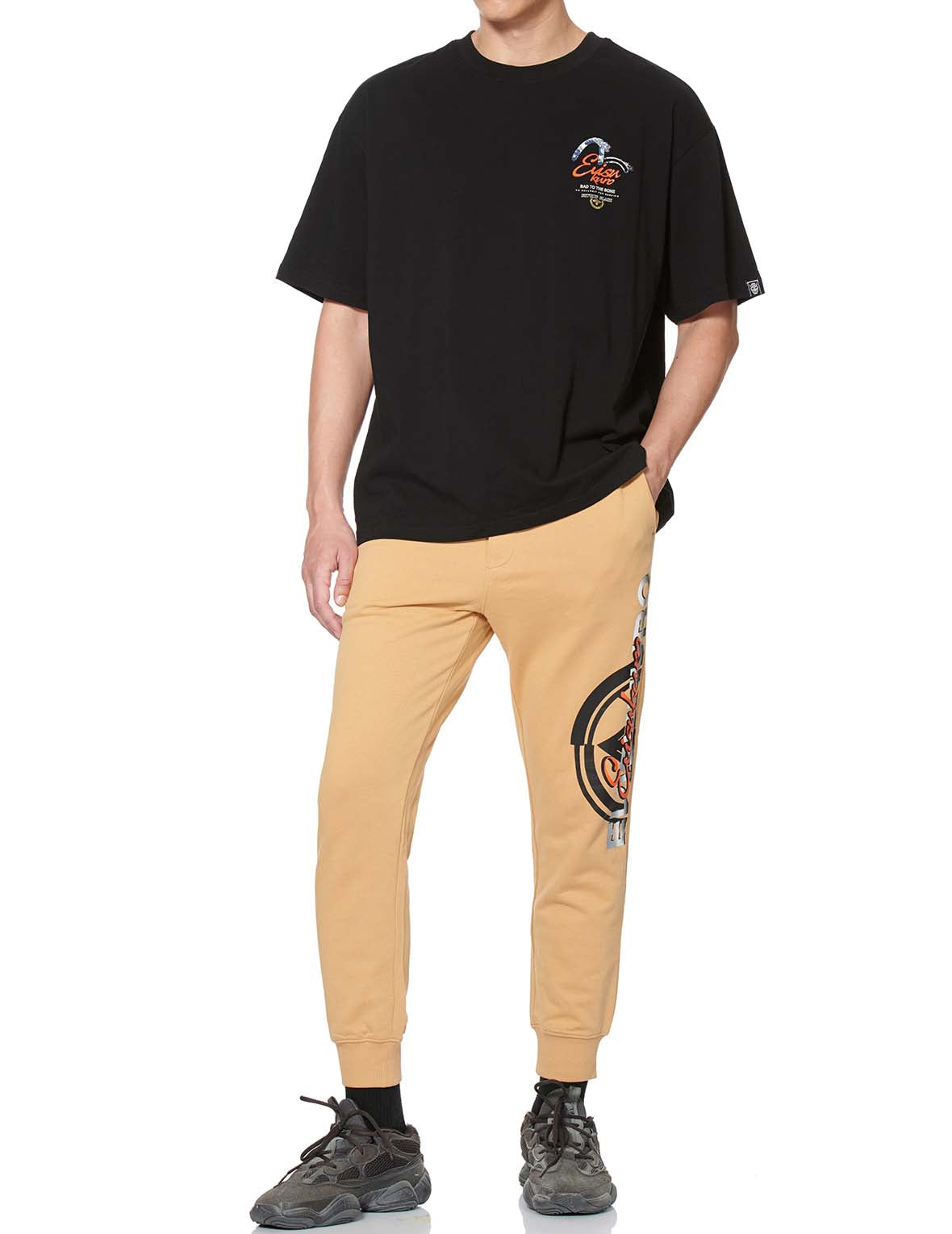 Kamon and Logo Print Sweatpants