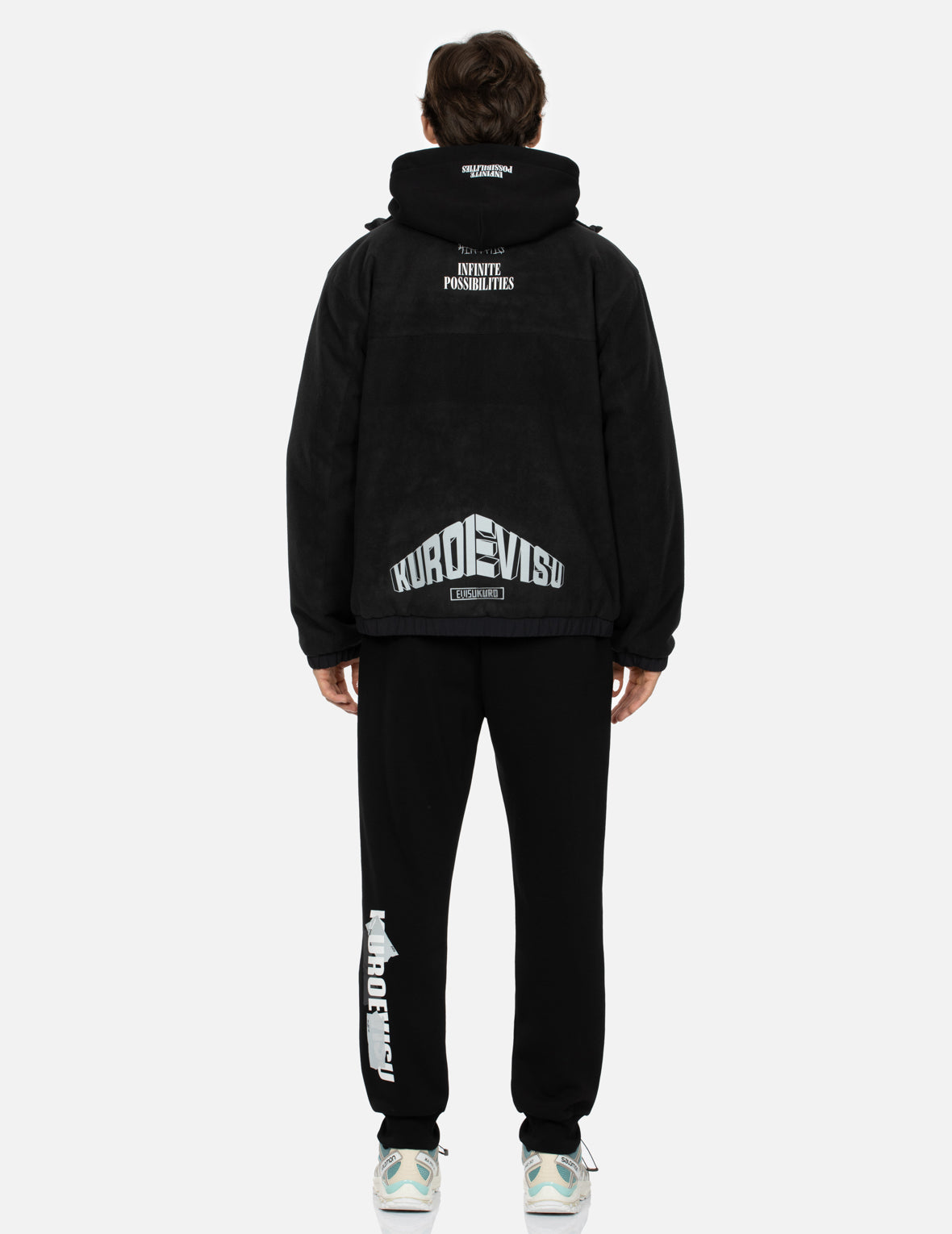 多重圖案印花常規版型毛絨夾克