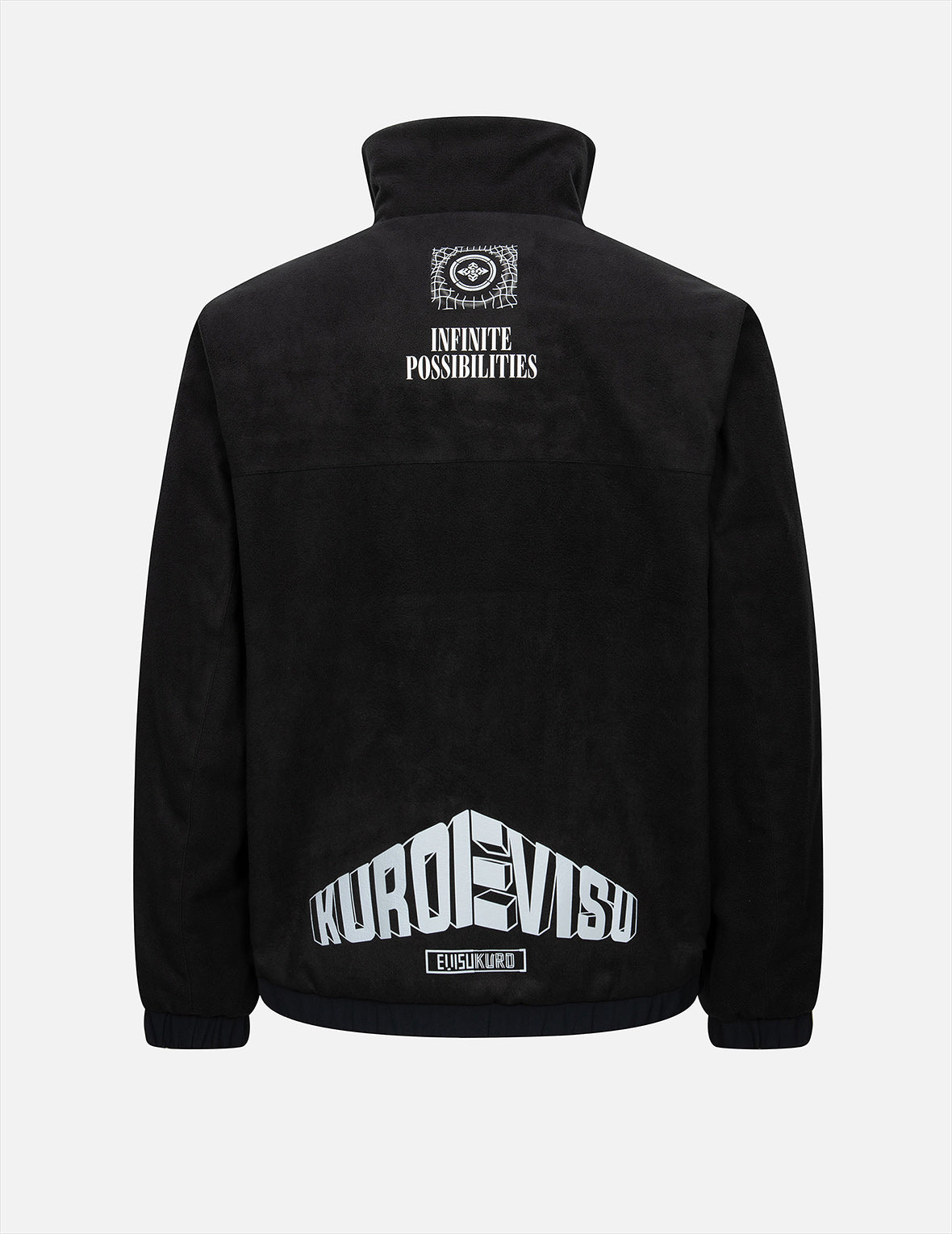 多重圖案印花常規版型毛絨夾克