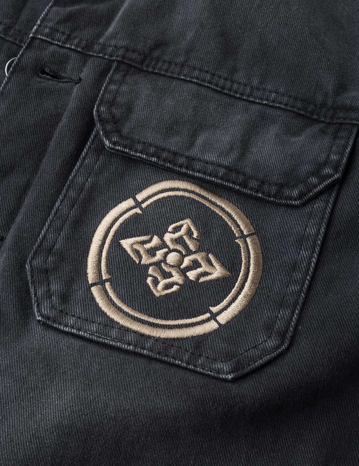 Multi-pocket and Layering Effect Relax Fit Trucker Jacket