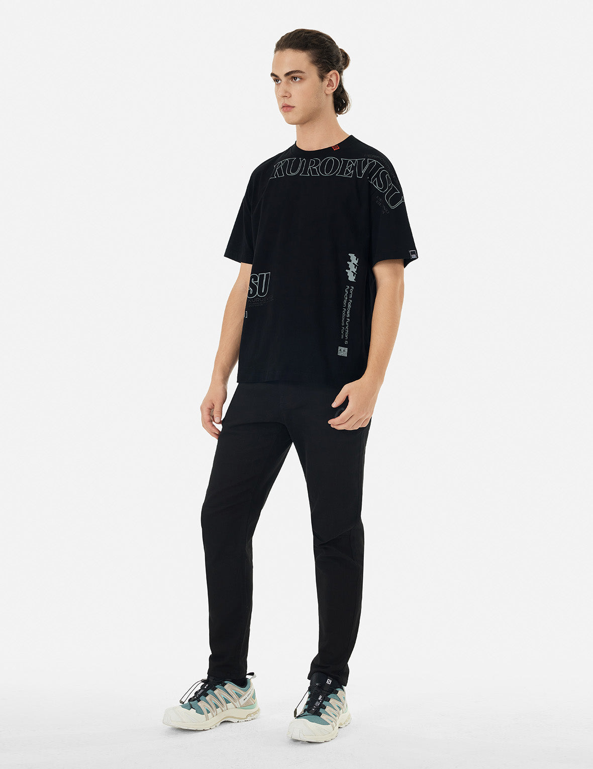 Logo and Slogan Print Fashion Fit T-Shirt