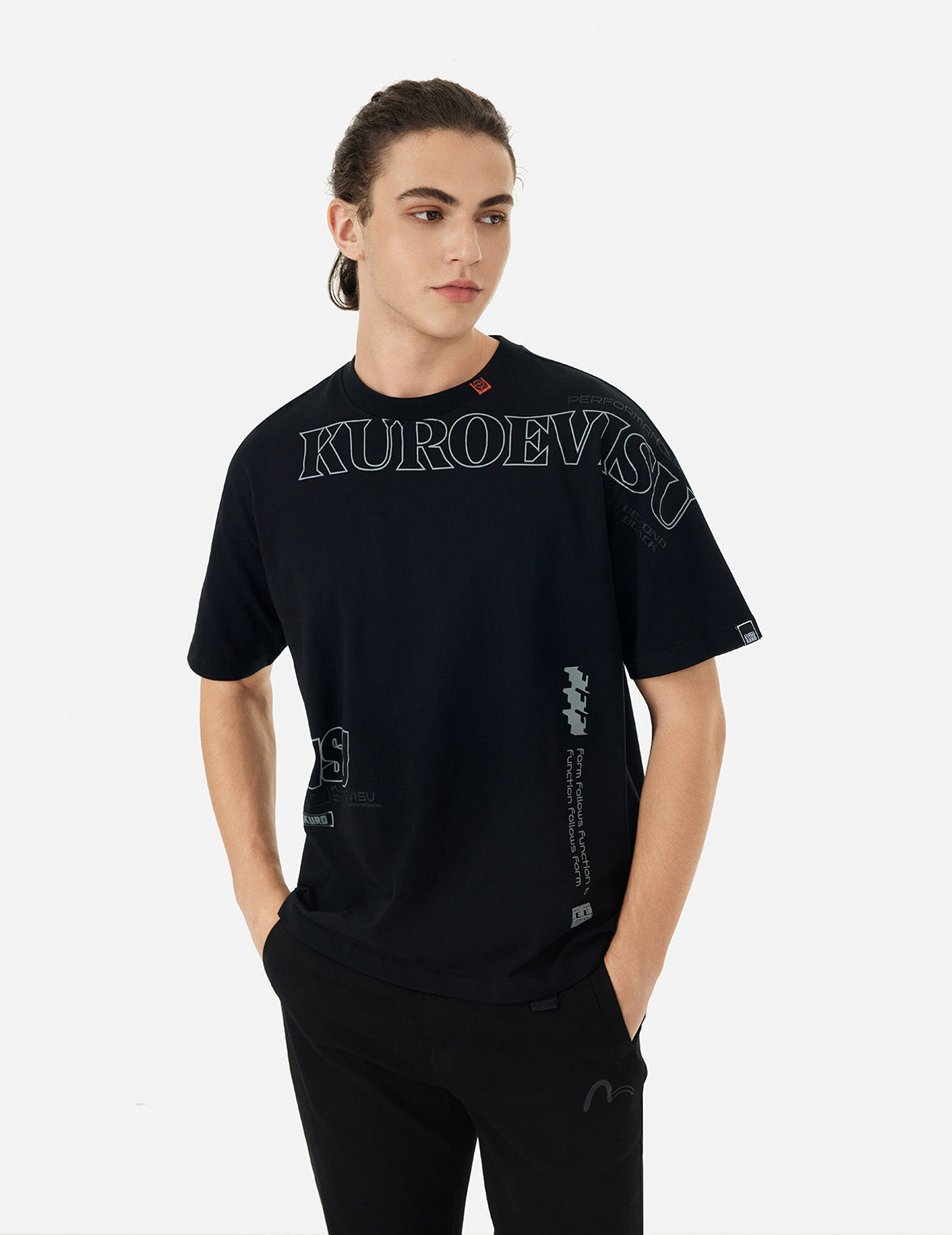 Logo and Slogan Print Fashion Fit T-Shirt