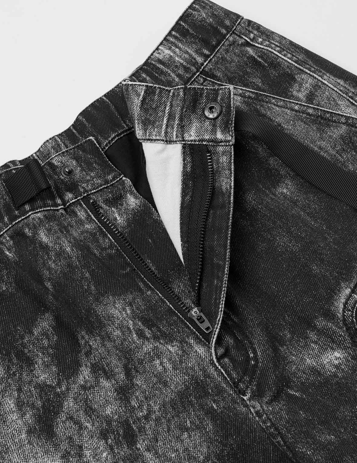 Allover Hand-painted Pattern Print Regular Fit Pants