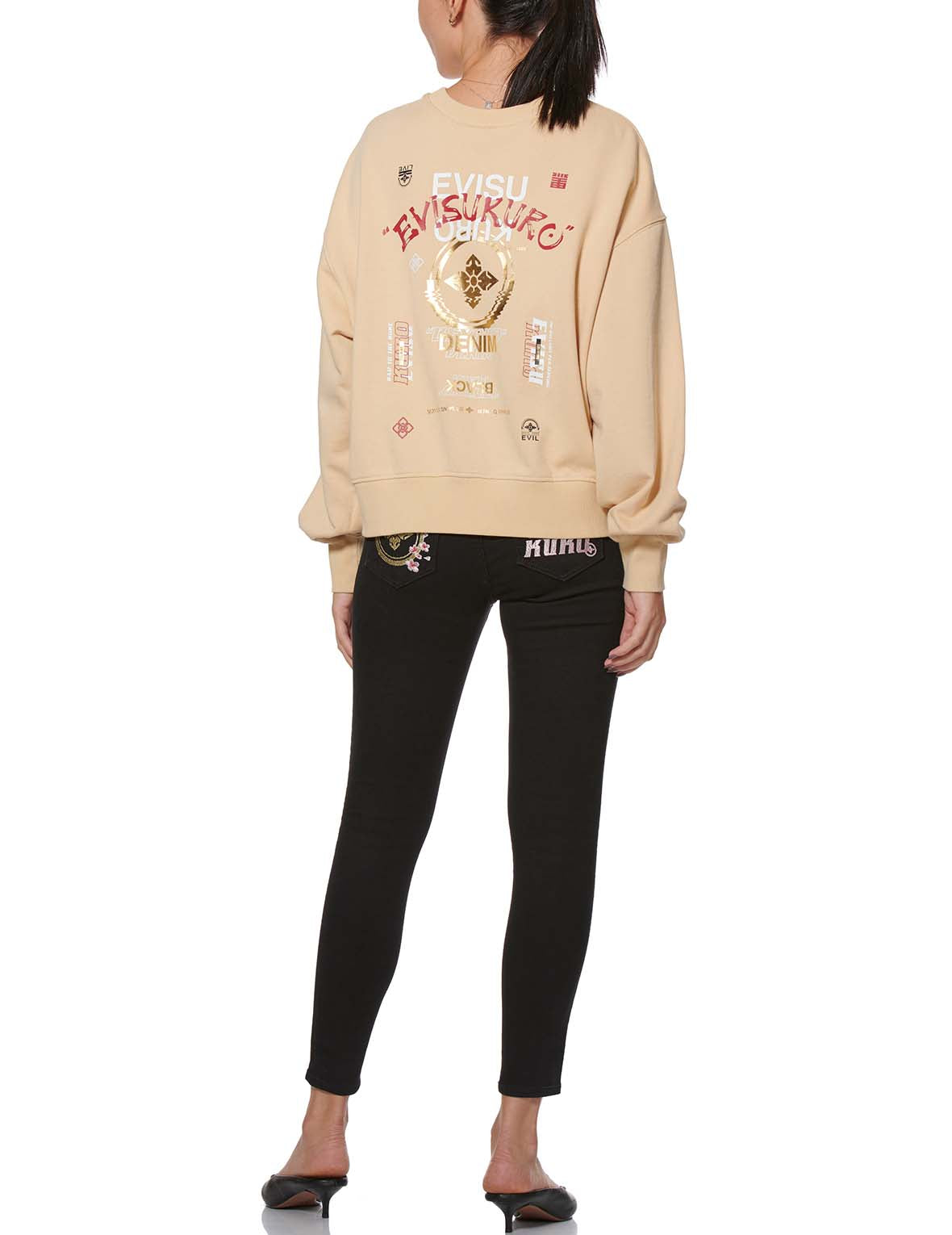 水波紋家花印花衛衣