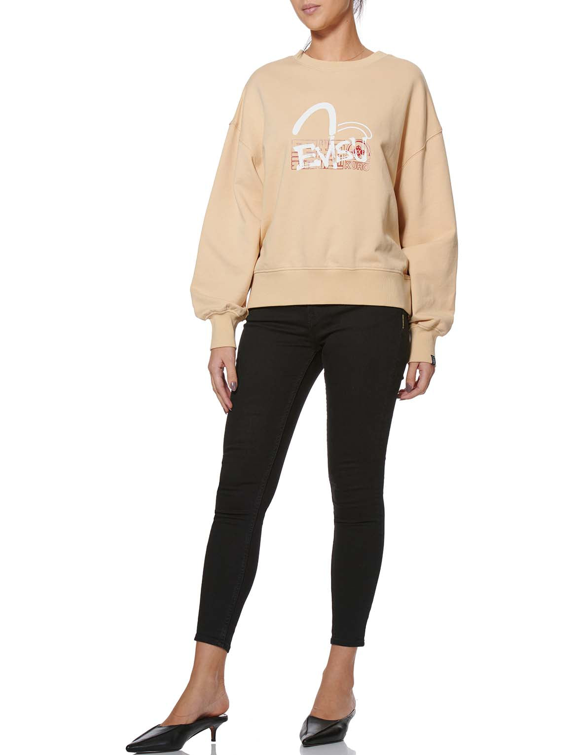 水波紋家花印花衛衣