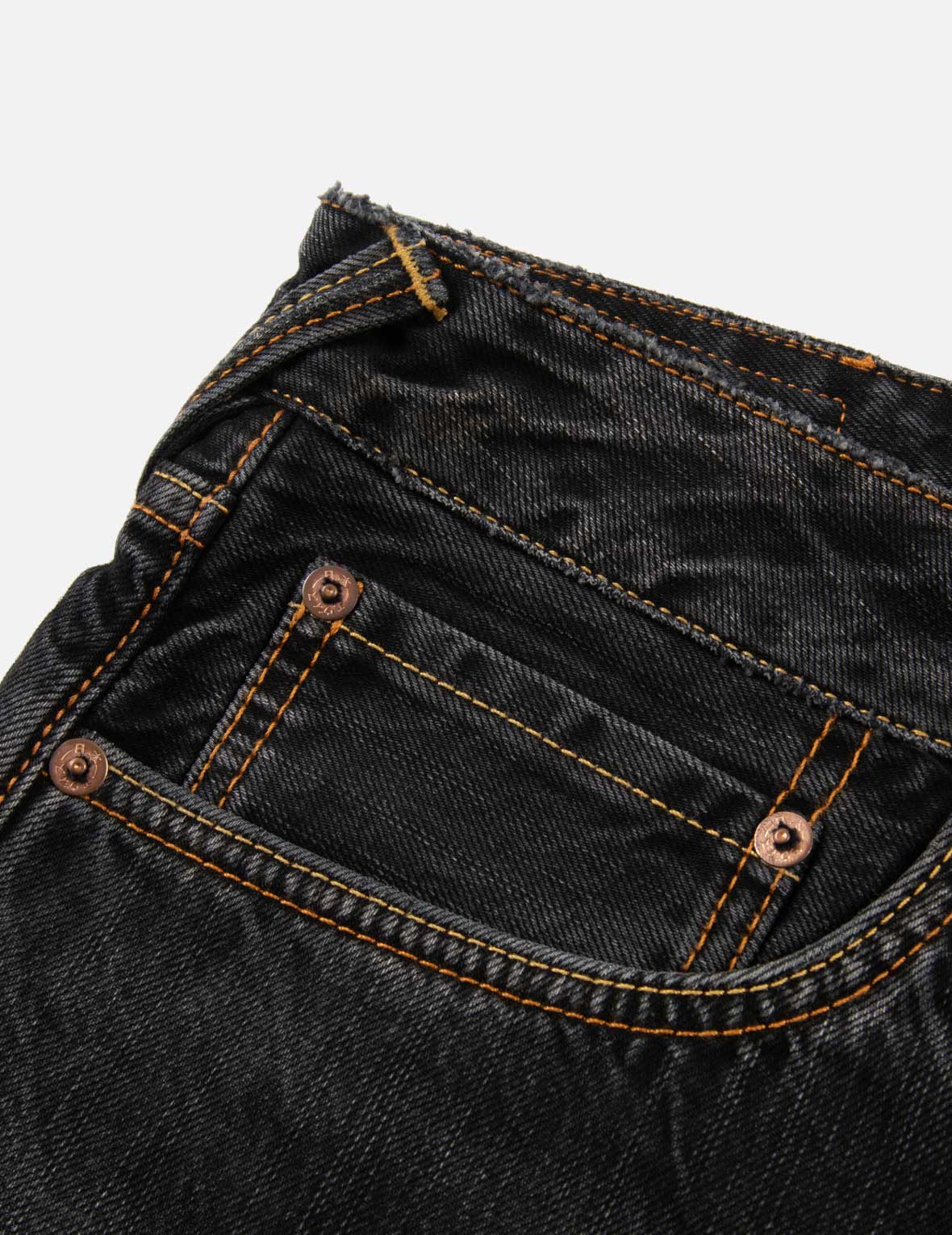 大M印花闊腳牛仔褲 #2000