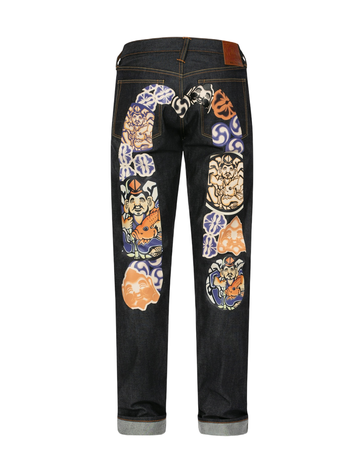 Godhead and Kamon Daicock print Taper Fit Jeans #2017
