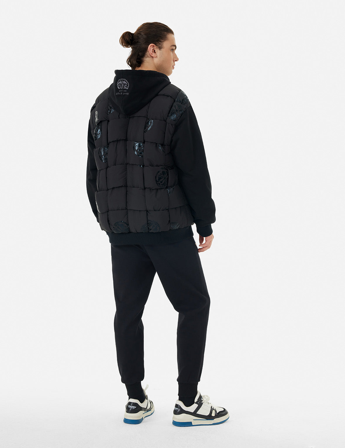 家花印花寬版飛行員夾棉外套