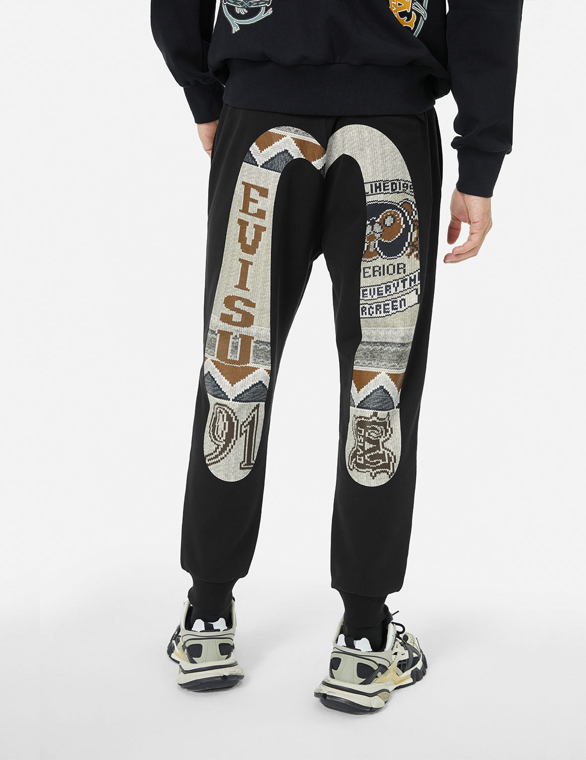 Ethnic Style Daicock Print Regular Fit Sweatpants