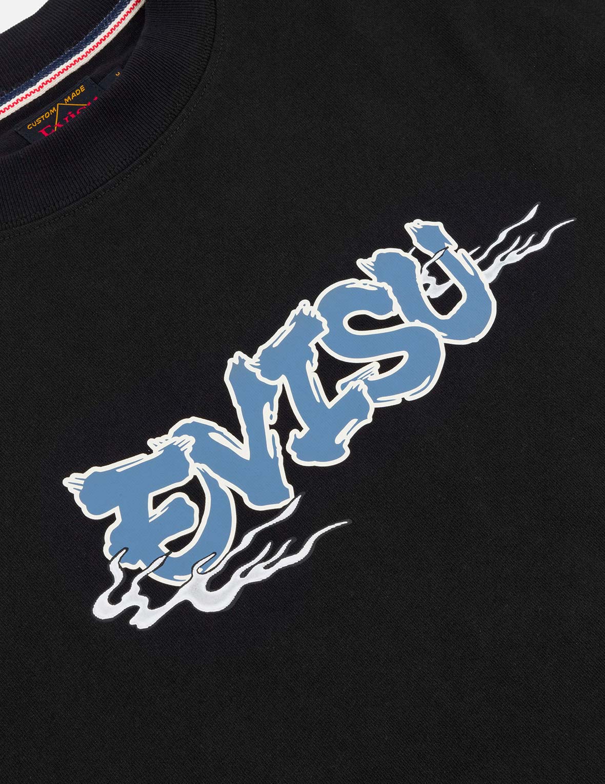 Logo and Ninja Daruma Daicock Print Loose Fit T-shirt