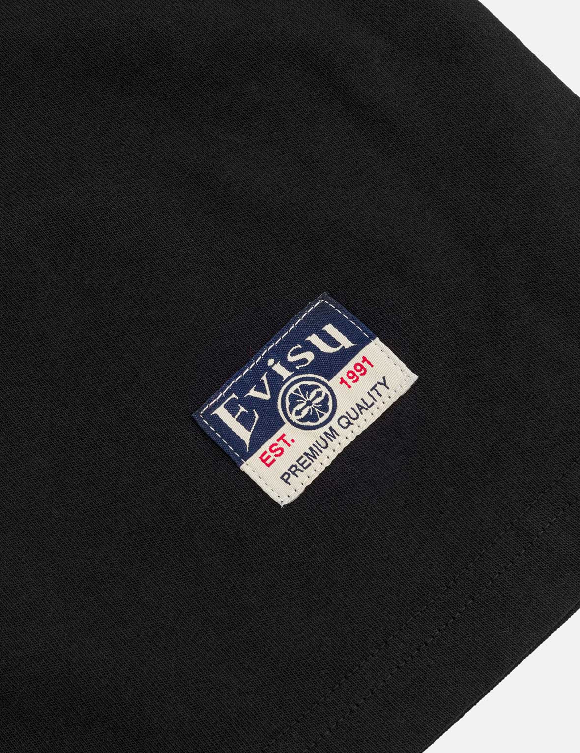 Logo and Ninja Daruma Daicock Print Loose Fit T-shirt