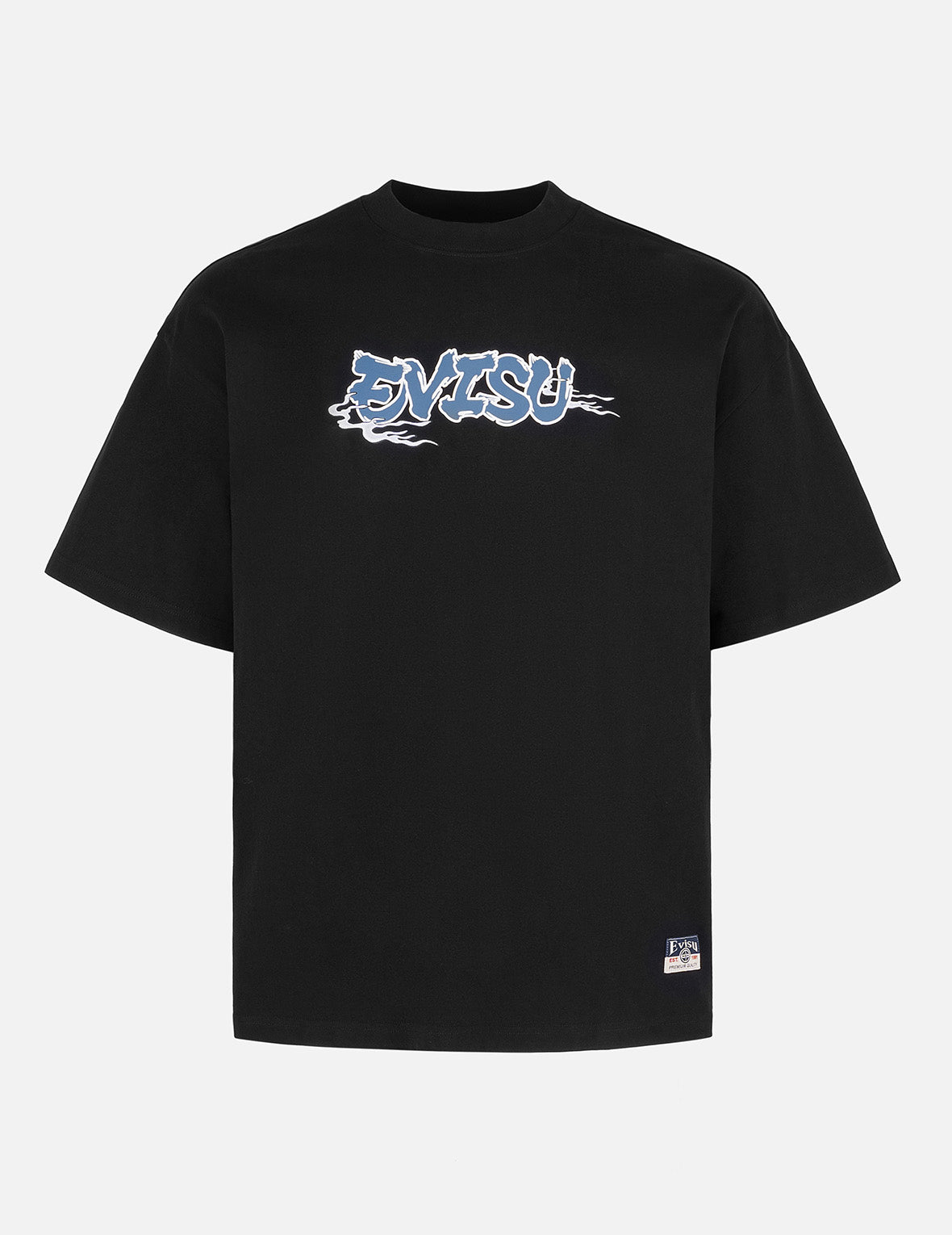 Logo and Ninja Daruma Daicock Print Loose Fit T-shirt