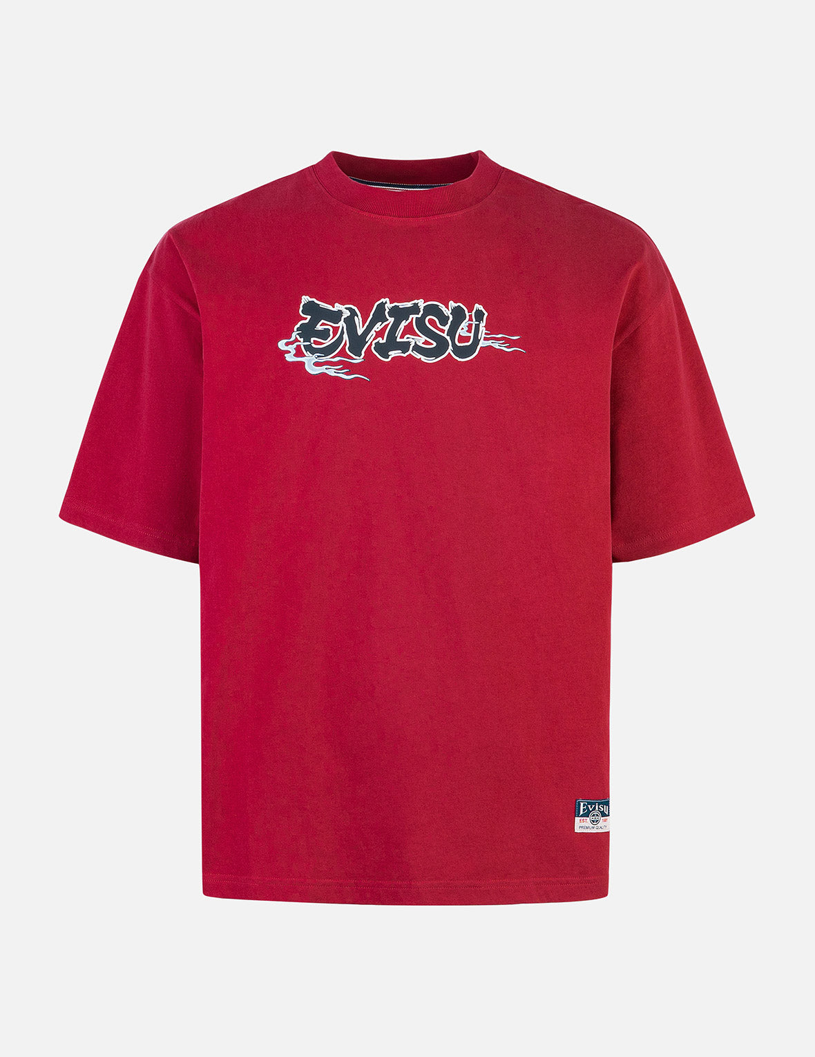 Logo and Ninja Daruma Daicock Print Loose Fit T-shirt