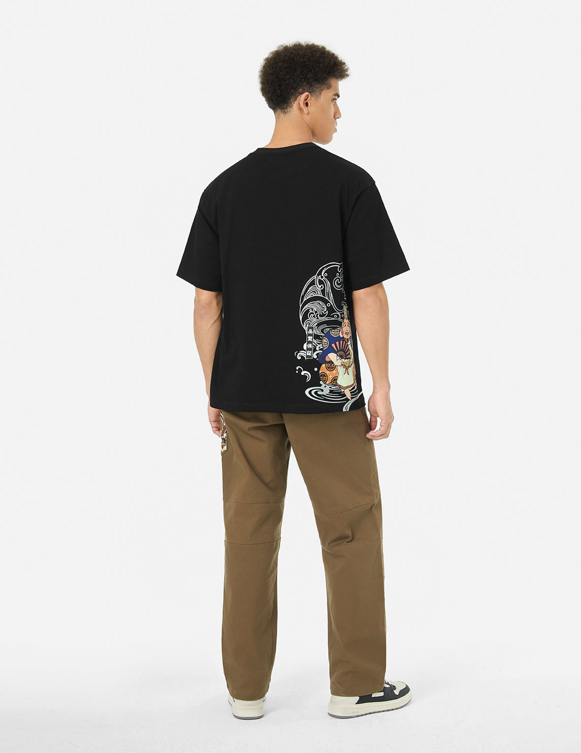 惠比壽印花寬版休閒T恤