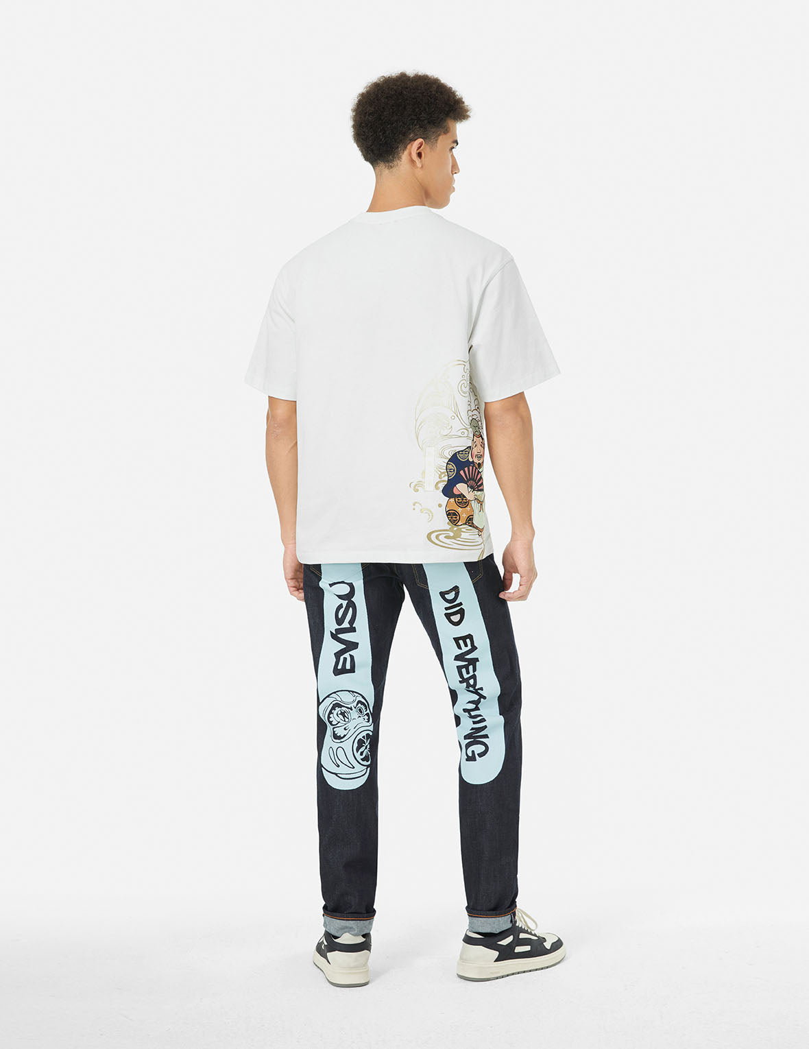 惠比壽印花寬版休閒T恤