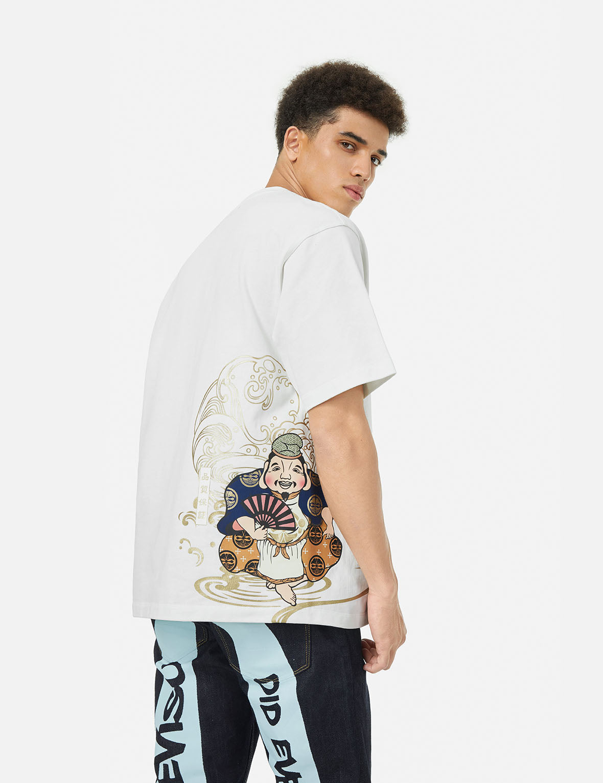 惠比壽印花寬版休閒T恤