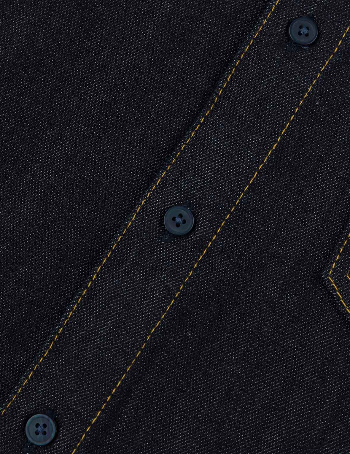 Seagull Embroidery Regular Fit Denim Long-sleeve Shirt