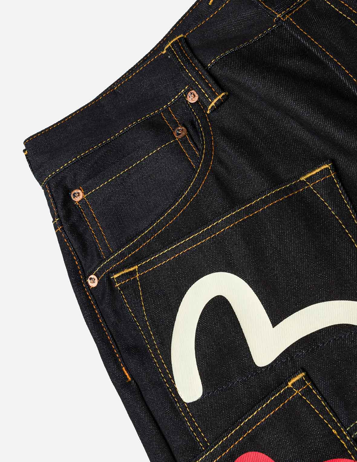 海鷗印花與多口袋時尚版型牛仔短褲