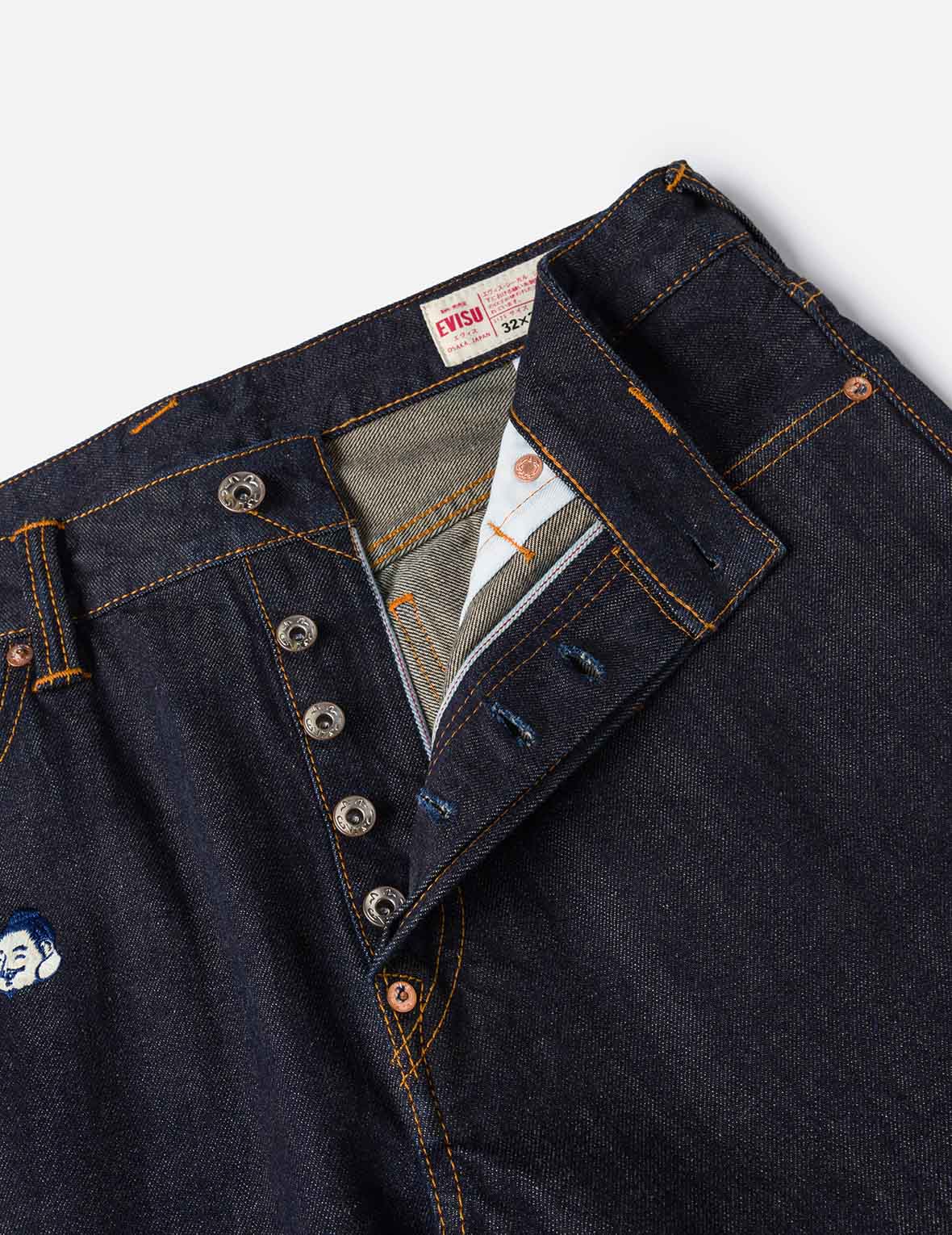 Allover Brand Embroidery Regular Fit Jeans #2020