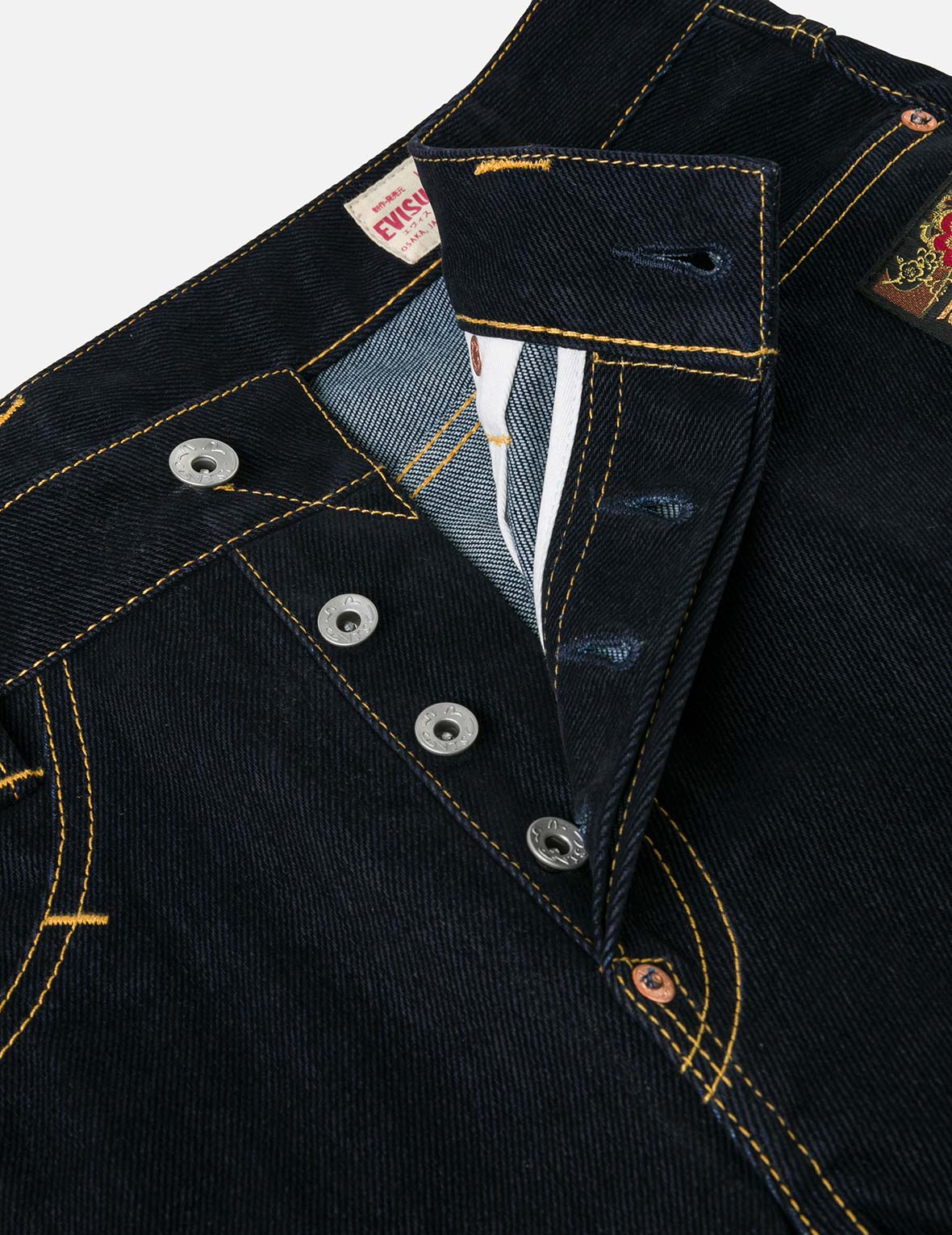 商標刺繡與海鷗印花窄腳牛仔褲 #2017