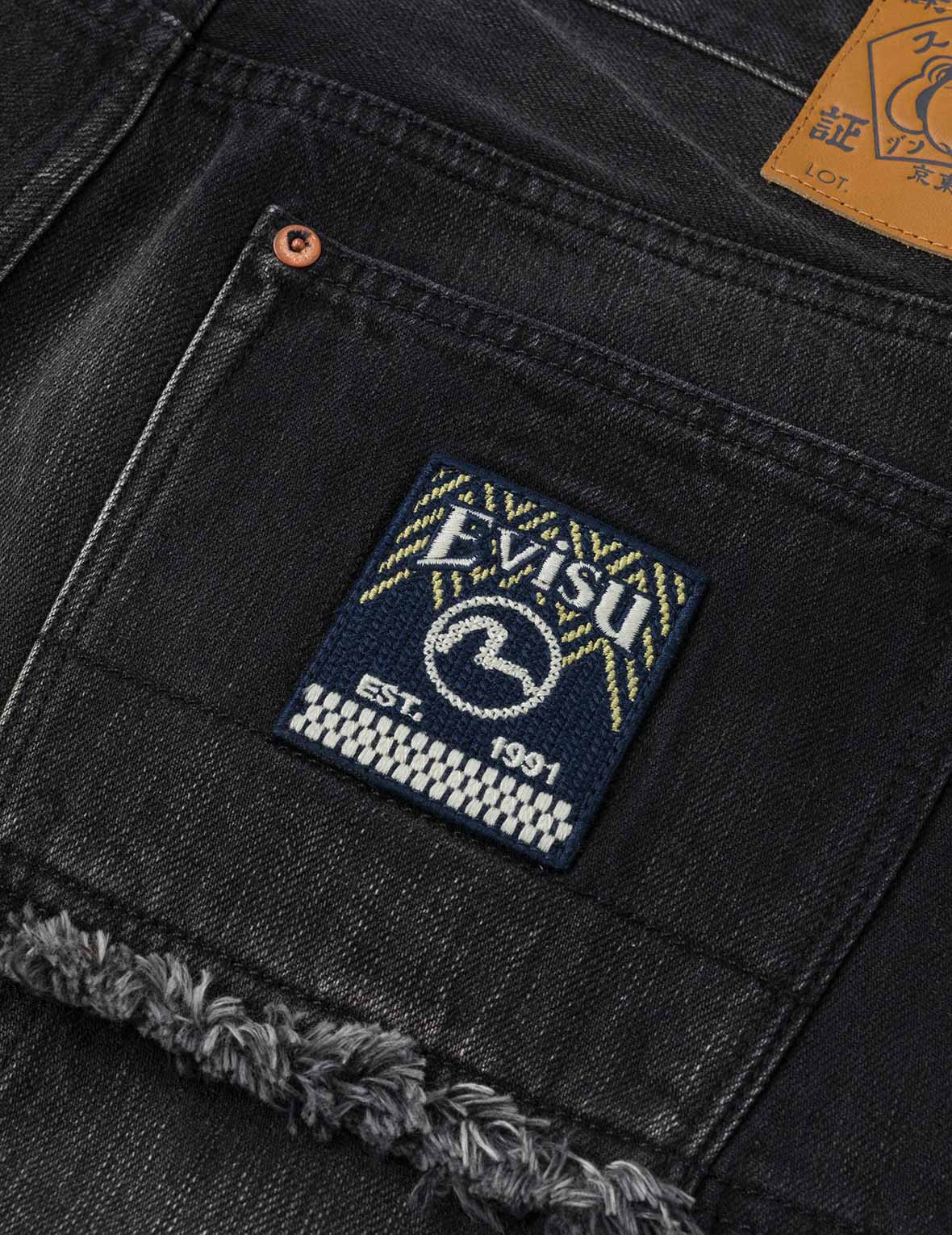 Washed Deconstructed Sashiko Relax Fit Jeans #2030