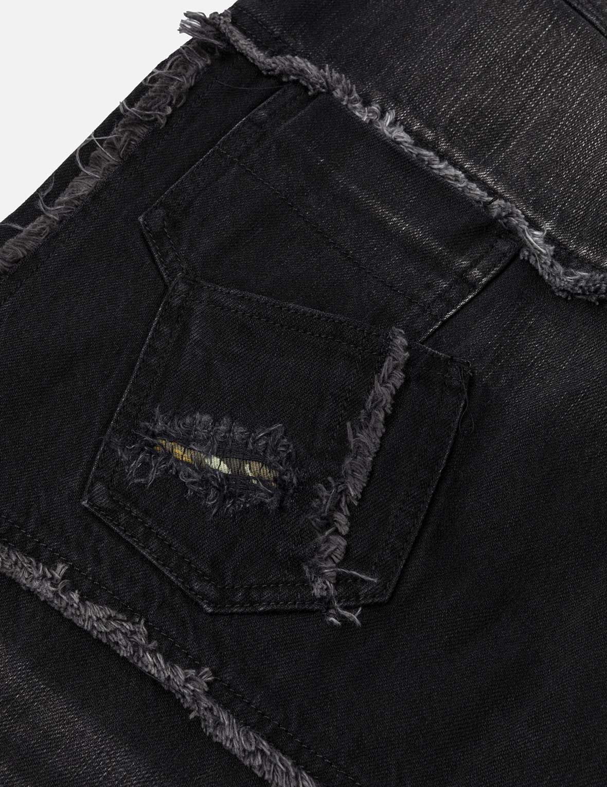 Washed Deconstructed Sashiko Relax Fit Jeans #2030