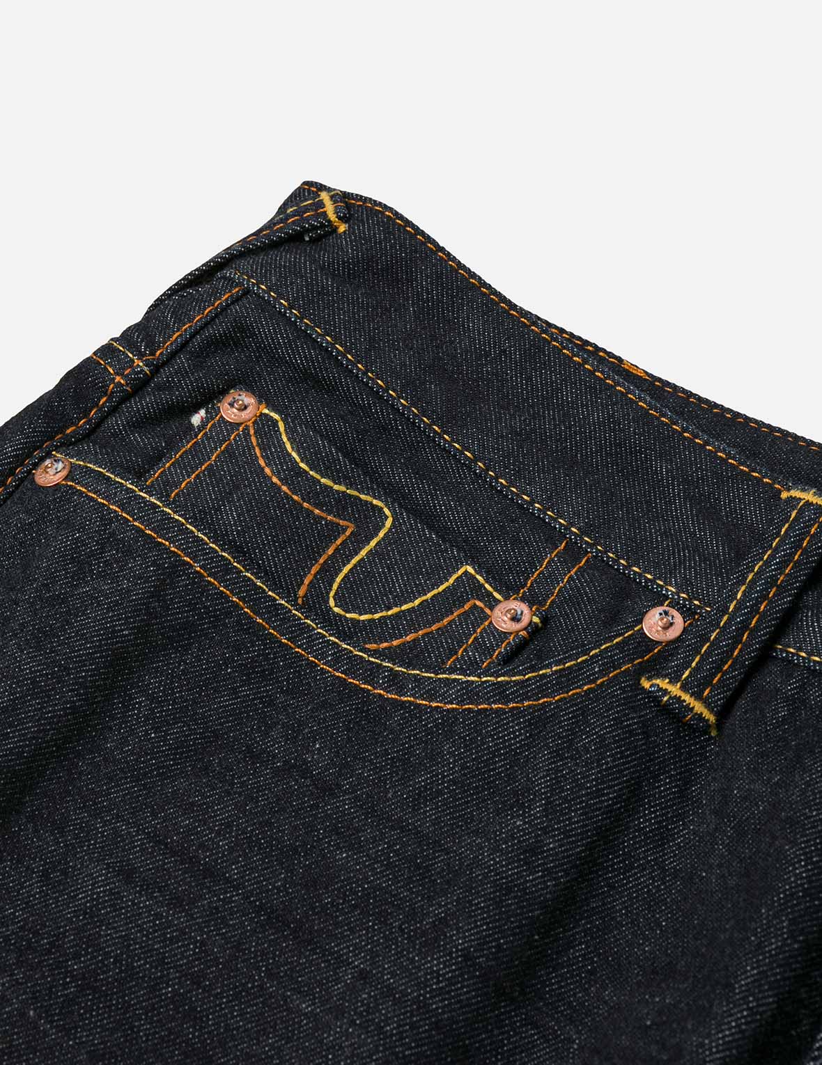 佛頭舞獅和商標印花窄腳牛仔褲 #2017